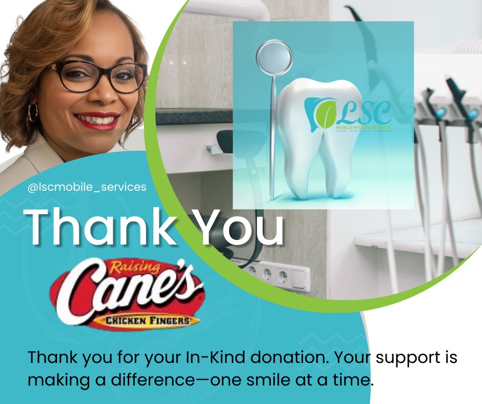Every smile we serve is made possible because of community partners like YOU. 💚🦷
A heartfelt thank you to Raising Cane’s for your generous in-kind donation. Your support plays an important role in helping us expand access to care, strengthen our outreach efforts, and serve our community with dignity and compassion.
Because of partners like you, we’re able to continue restoring confidence—one smile at a time.
✨ Want to support access to dental care in our community?
We welcome donations, sponsors, and purpose-driven partnerships.
📞 610-504-3748
📧 latasha@lscmobilehygienist.com
🌐 www.lscmobilehygieneservice.com
📍 Allentown, PA
💚 Continue to show up. Continue to support. Continue to help us serve.
#LSCNonprofit #CommunityPartners #AccessToCare #HealthySmiles #Grateful InKindDonation