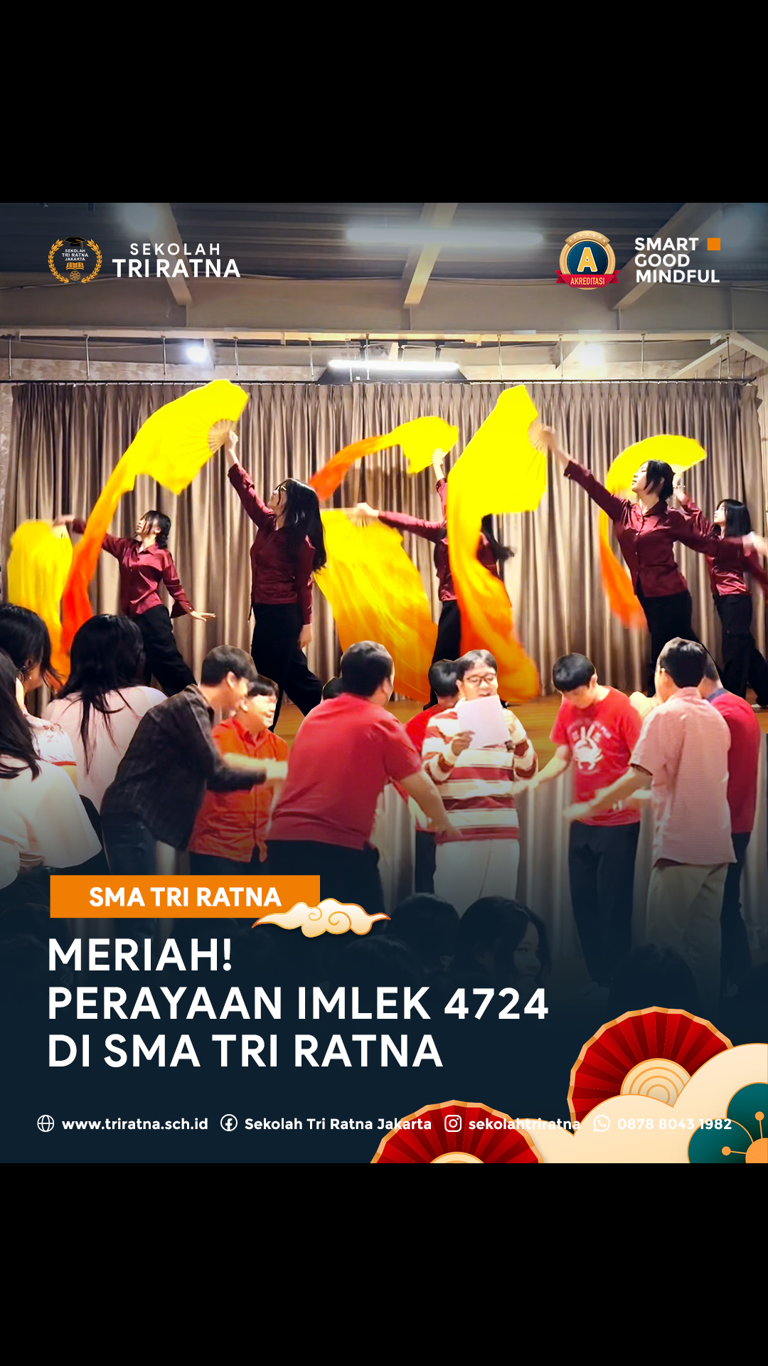 Rangkaian perayaan Imlek SMA Tri Ratna @smatriratna berlangsung meriah dan penuh makna.
Berbagai pertunjukkan seni terbaik ditampilkan oleh murid-murid dengan penuh semangat dan percaya diri.
Setiap penampilan merupakan hasil dari proses belajar berkolaborasi, bertanggung jawab, dan mengekspresikan kreativitas.
Bukan hanya sekadar perayaan, momen ini juga menjadi pembelajaran bagi mereka untuk menghargai keberagaman budaya dan memperkuat kebersamaan.
Bergabunglah bersama Sekolah Tri Ratna!
🔗 psb.triratnaschool.sch.id
☎️ +62 878-8043-1982
SMART • GOOD • MINDFUL
#sekolahjakarta #sekolahbuddhajakarta #sekolahtriratna #sekolahjakartabarat #mindfulschool