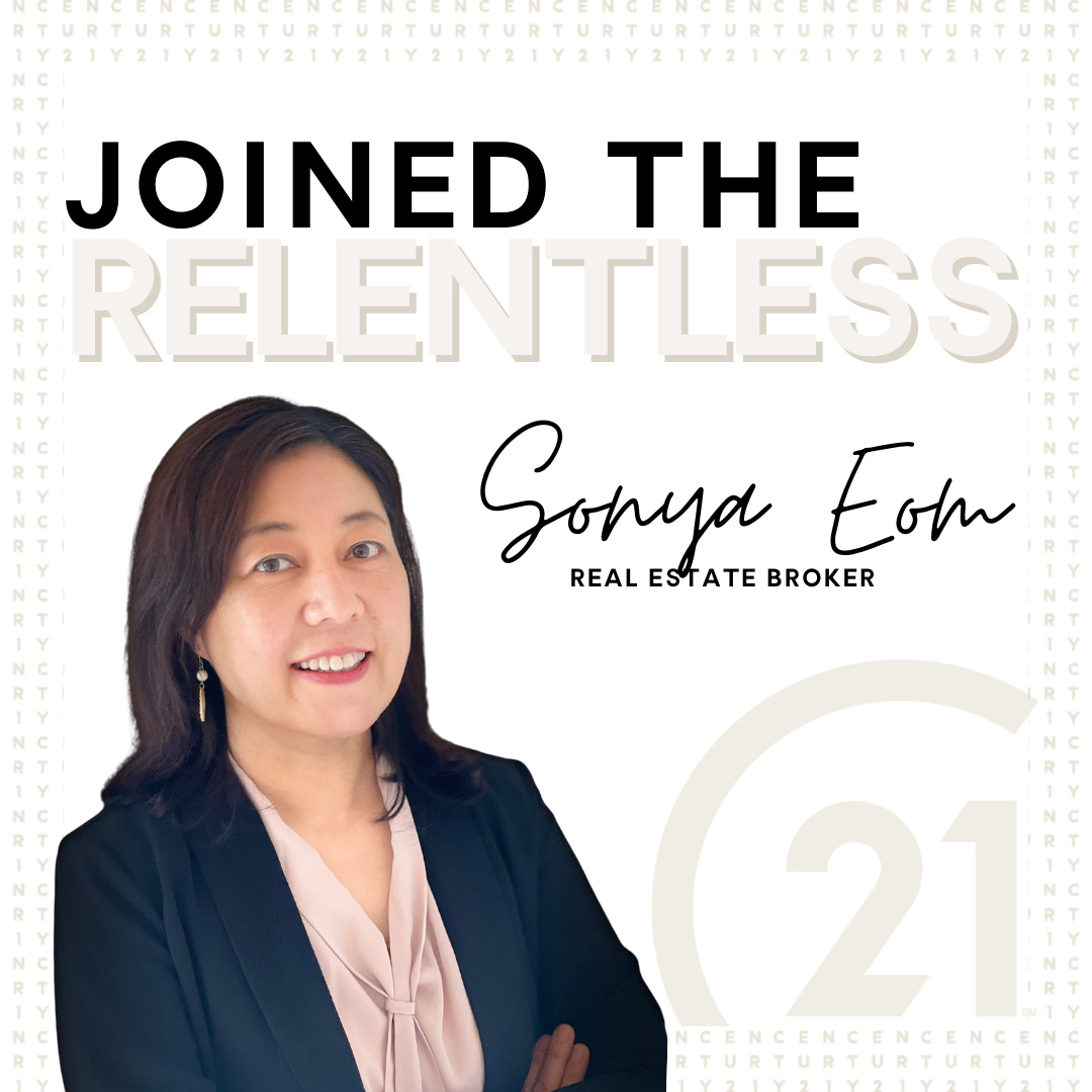 Please join us in welcoming Sonya Eom to the CENTURY 21 Real Estate Center family!✨Here’s to new beginnings and great things ahead🏡
#JoinedTheRelentless #Century21RealEstateCenter