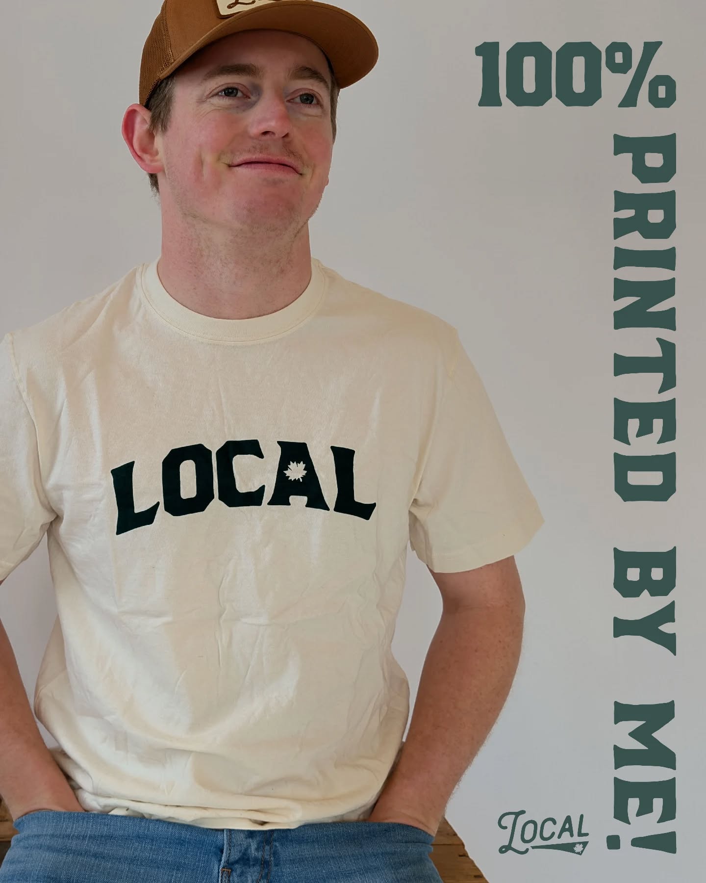 I print every shirt by hand using a screen printing process in my own shop!