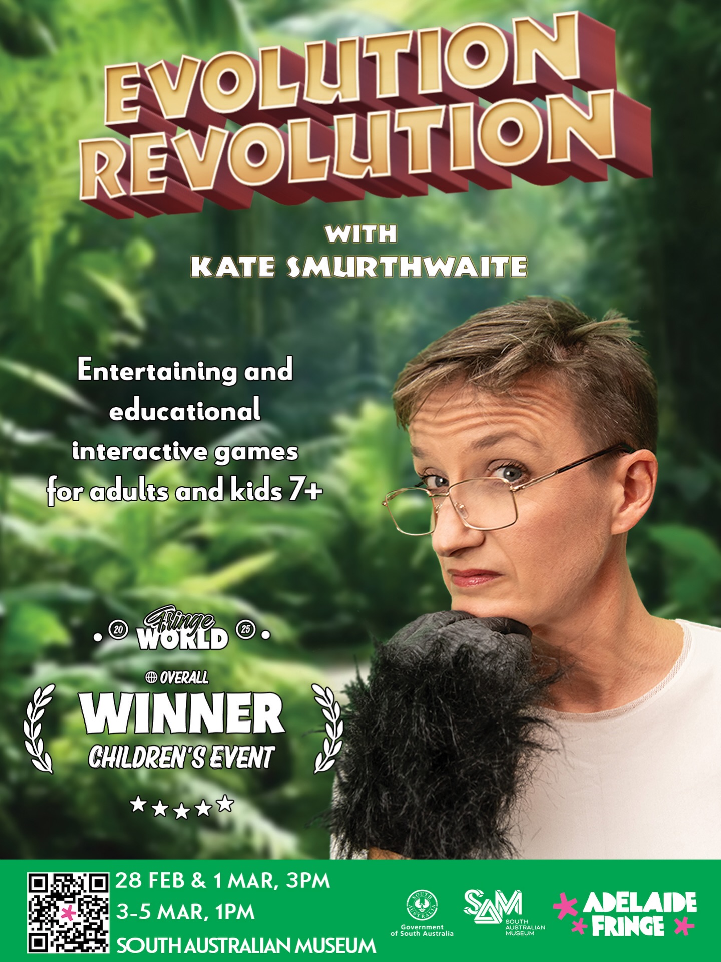 Evolution Revolution is in Adelaide next weekend at @southaustralianmuseum as part of @adlfringe and selling fast. If you follow me use code EVOREVOADO for $5 off. Please help spread the word! @44_adelaide