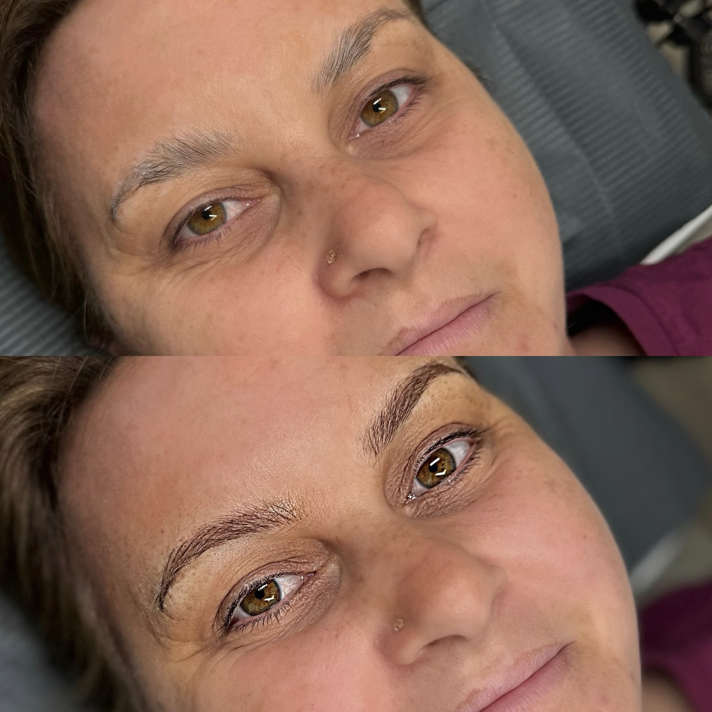 Dreamy combination brows, I absolutely LOVED creating a gorgeous flattering new shape for this beauty!
Fine, natural looking nano hair strokes with a dusting of powder to make them look soft and structured.
Bye bye brow pencil! 👋🏻
We are already taking bookings as far as May! Make sure you book a free consultation first 💗
#brows #microblading #eyebrows #spmu #chichester