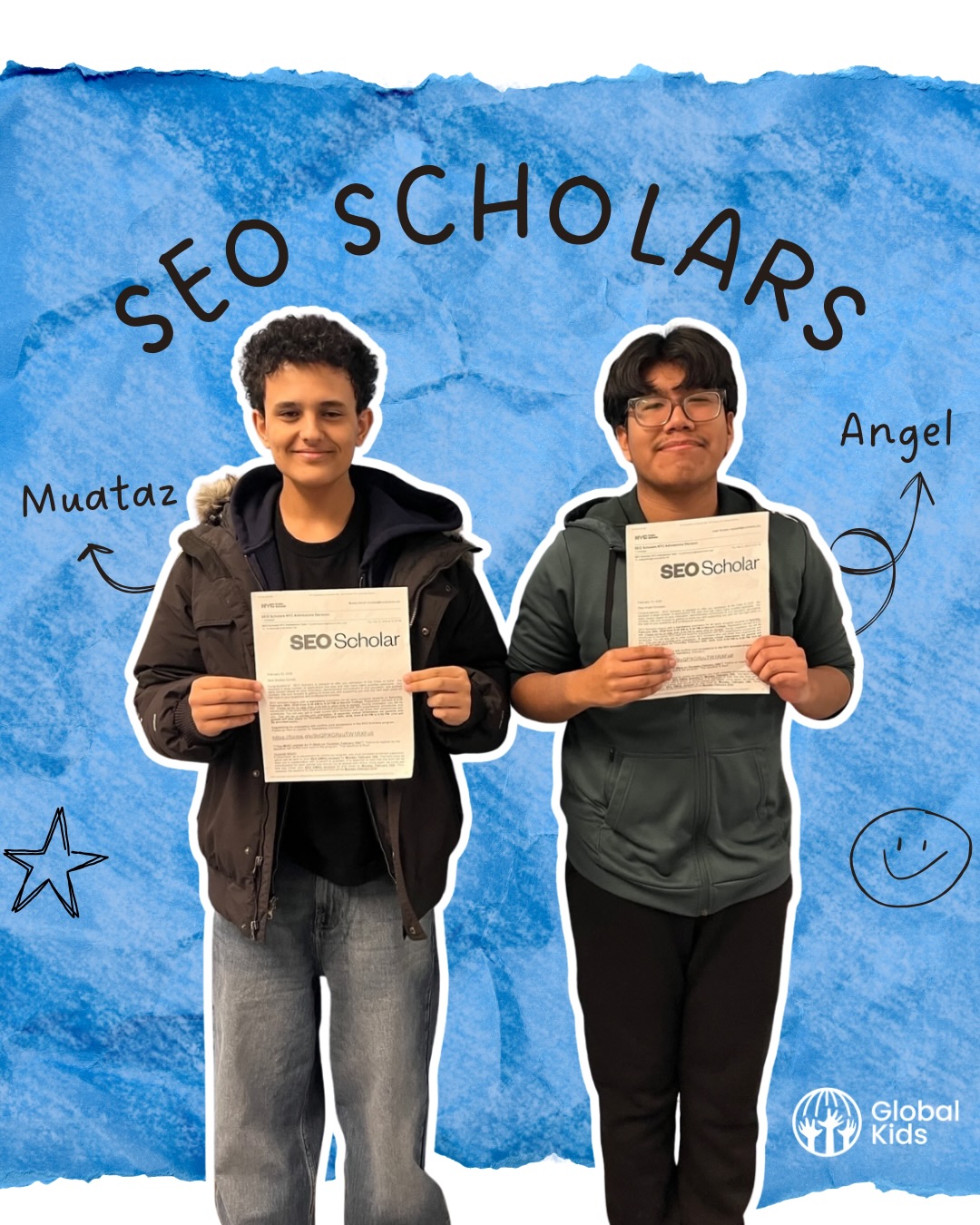 Congratulations to two of our Global Kids participants from @bronx_aerospace_hs on their acceptance into SEO Scholars!
@seoscholarsnyc is a free, long-term academic program that supports public high school students in preparing for and succeeding in college. Being selected is a meaningful achievement and reflects the focus and effort they’ve put in.
We’re grateful to have been part of their journey through the application process, providing guidance, encouragement, and time to prepare for this next step. Opportunities like this show what can happen when young people are supported and given the space to grow.
Getting involved in Global Kids means learning about opportunities like this and having a community that helps you pursue them. We’re committed to making sure every young person has the tools, confidence, and support to become the strongest GK leader they can be.
We’re proud of you both and excited to see what’s ahead. 💙
#SEOScholars #AcademicExcellence #FutureLeaders #GKallday