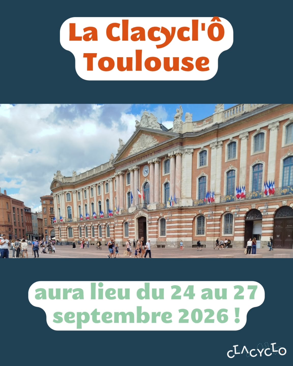 Nous pouvons enfin vous annoncer les dates de la Clacycl'Ô Toulouse ! RDV à partir du 24 septembre pour 4 jours de vélo en Occitanie ! Préparez vos mollets dès à présent : ça monte... 🚵🏼♀️🚵🏽🚵🏿♂️
Et pour celles et ceux qui n'auraient pas la ref' à Claude Nougaro, on vous laisse mettre le son ! 😘