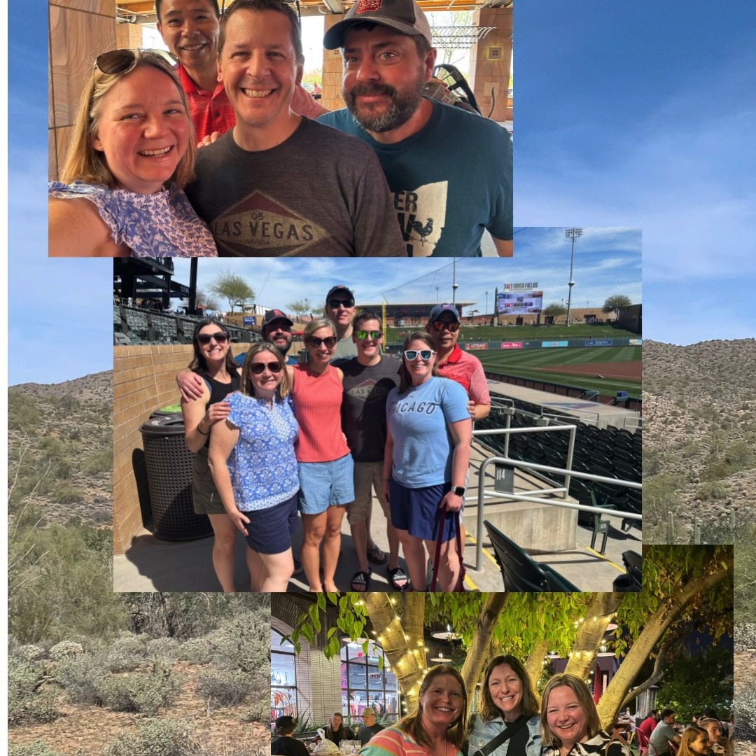 Friends trip! Spring training baseball, nature, lots of laughs, and time to relax. So grateful. Thank you grandparents and family who made it possible by caring for our kids💛