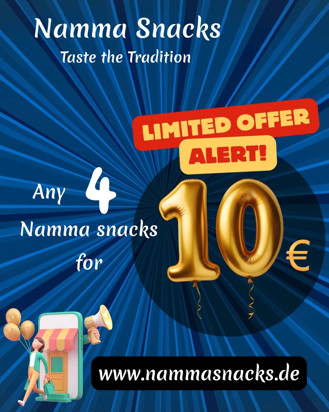 Missing the taste of home? ❤️
Now is the perfect time to stock up on your favorites!
For a limited time, grab ANY 4 Namma Snacks packets for just €10 — mix and match your favorites:
✨ Bombay Mixer
✨ Kara Sev
✨ Andra Murukku
✨ Nenthiram Chips
✨ Masala Kadalai
… and more!
Perfect for chai evenings, family time, or simply when you crave that authentic Indian crunch.
⚠️ Limited stock only. Once it’s gone, it’s gone!
Bring home Taste. Tradition. Togetherness.
🛒 Shop now: www.nammasnacks.de
#NammaSnacks #RibbonPakoda #SouthIndianSnacks #IndianSnacksInGermany #AuthenticTaste #CrispyDelights #TasteOfHome #SnackTime #HomeStyleSnacks #DesiSnacks #FestivalFlavours #MadeWithLove #FoodieDE #IndianFoodGermany #CrunchySnacks #TraditionalSnacks #TamilSnacks #SpicySnacks #FreshAndCrispy#TasteOfTradition#TogethernessInEvery#Bite#Thattai #AndhraMurukku #Mixture#Seedai #Tastethekick #ChaiTimeSnacks