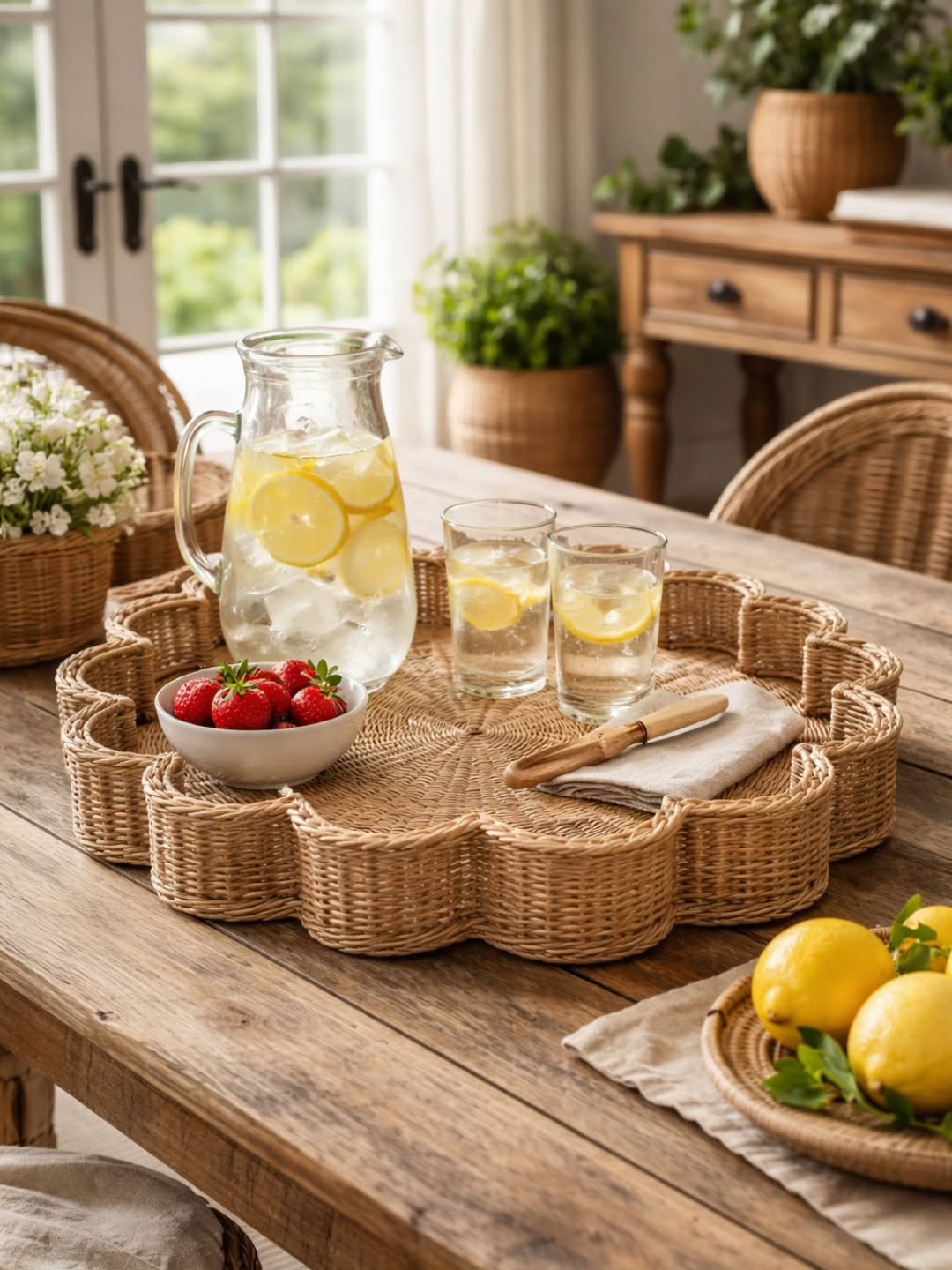 Meet The Scallop Bloom Tray.
Handwoven from natural Malawian cane, its soft scalloped edges create a beautiful bloom-like shape designed to elevate everyday moments.
From slow weekend breakfasts to sunset drinks with friends, this tray brings warmth, texture and craftsmanship to your table.
Each piece is handmade by skilled artisans, making every tray uniquely yours.
Now available.
#MalawiCaneCollection #Handwoven #NaturalHome #CaneFurniture #SlowLiving