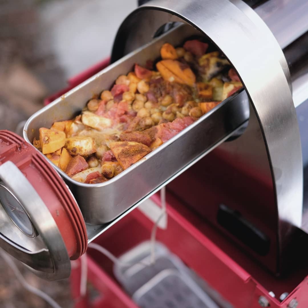 The Sun's rays travel 93 million miles to reach our planet. A few of them made it into my @gosun solar grill and cooked up a delicious sweet potato coconut curry! Swipe left for the recipe. I plan to cook at least 2 meals each day off-grid this summer using my biogas stove and solar oven. This recipe makes about 4-6 meals which can be quickly reheated during a busy work week. I included a few sweet potatoes, cilantro, and hot pepper flakes from the garden. Eating green is important to help our planet. Cooking green and growing your own food takes it to the next level! How far are you willing to go?? #solarmeal #gosungrill #gosun #solarcooking #coconutcurry #sweetpotatocurry #permaculture #plantbased #curry #closingtheloop