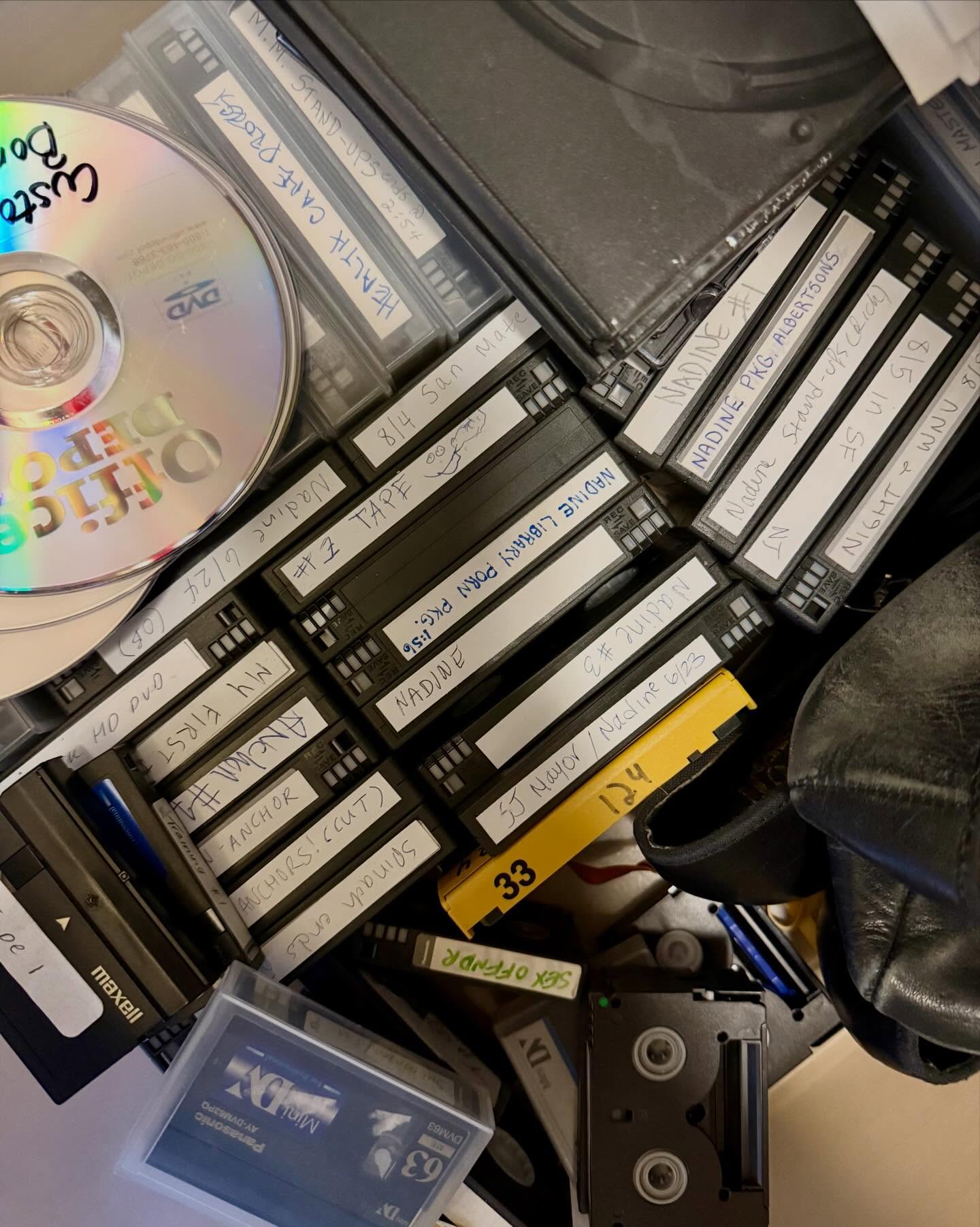 Spring cleaning and trying to explain what DVC tapes are. Throwback to TV news demo reels… IYKTYK 📺