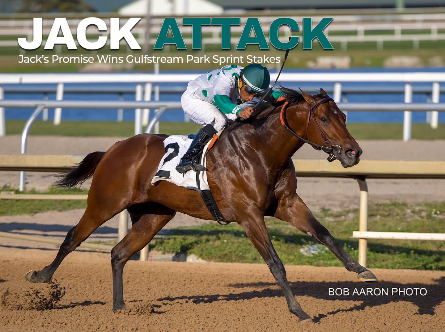๐Jack's Promise, his first stakes win and our first of 2026!
Gulfstream Park Sprint Stakes
Jockey: Rajiv Maragh
Owner: Baron Thoroughbreds (Bob Baron)
Photo: Bob Aaron