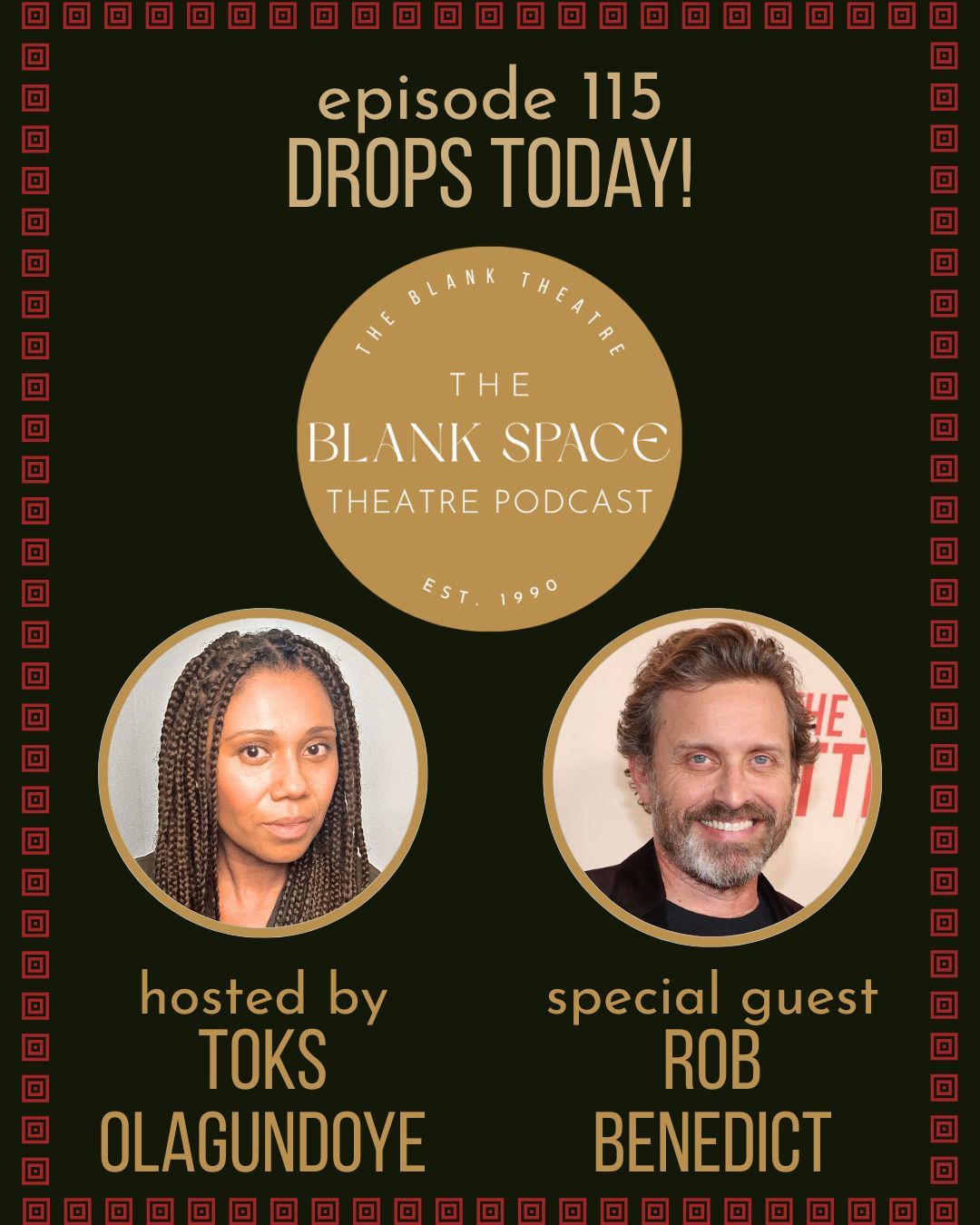 Listen to special guest, Rob Benedict, on our new podcast, The Blank Space, hosted by Toks Olagundoye now! Listen everywhere that you get your podcasts or watch on YouTube or Patreon! Check out our Patreon in the bio! #FindYourJoy #podcast #launch #lathtr #theatre #supernatural #felicity #lucifer #waiting #centralintelligence