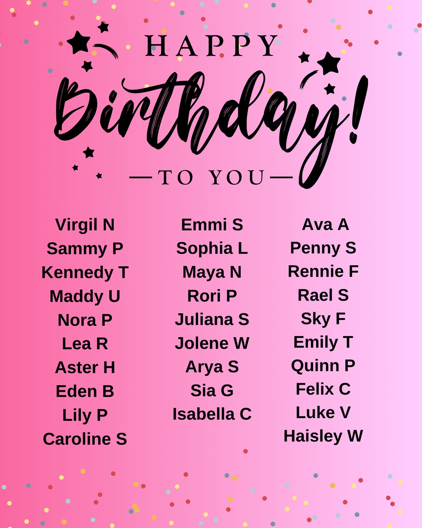 FEBRUARY BIRTHDAYS 🥳 💕
Happy birthday to all of our dancers born in February!