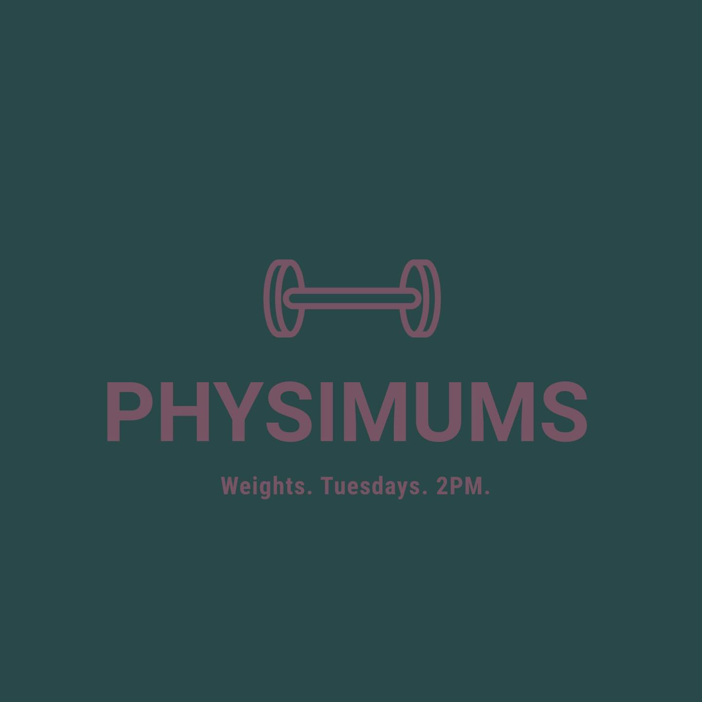 • PhysiMums •
BOOKINGS OPEN TERM 2 TUESDAYS 2-2:45PM
• Strength & Stretch class (weight plates, bar & mobility exercises)
• Kids aged 8months- 5 years old can attend the classes under the supervision of their mums
• Classes run by a qualified Physiotherapist
• Classes are for the mums to exercise (not the kids) but kids can attend
• Clients need to attend for an initial consultation prior to attending the classes (If you haven’t attended for a consultation within the last 12 months)
• Classes may be partly claimable with private health insurance
• Classes are run in blocks of 10 weeks
• Send a direct message to book your spot