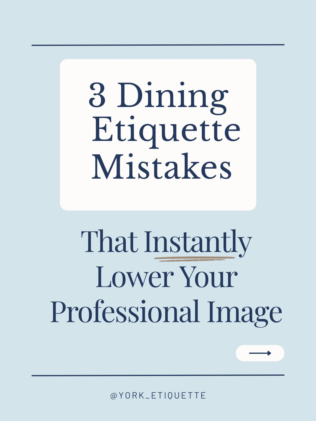 ➡️ Most professionals focus on what they’re going to say at a business dinner. Very few think about what their table manners are communicating. Dining etiquette mistakes may seem small – but in professional settings, they shape how others perceive your confidence, polish and leadership presence. 💫 #diningetiquette #businessetiquette #professionalimage #socialskills #tablemanners