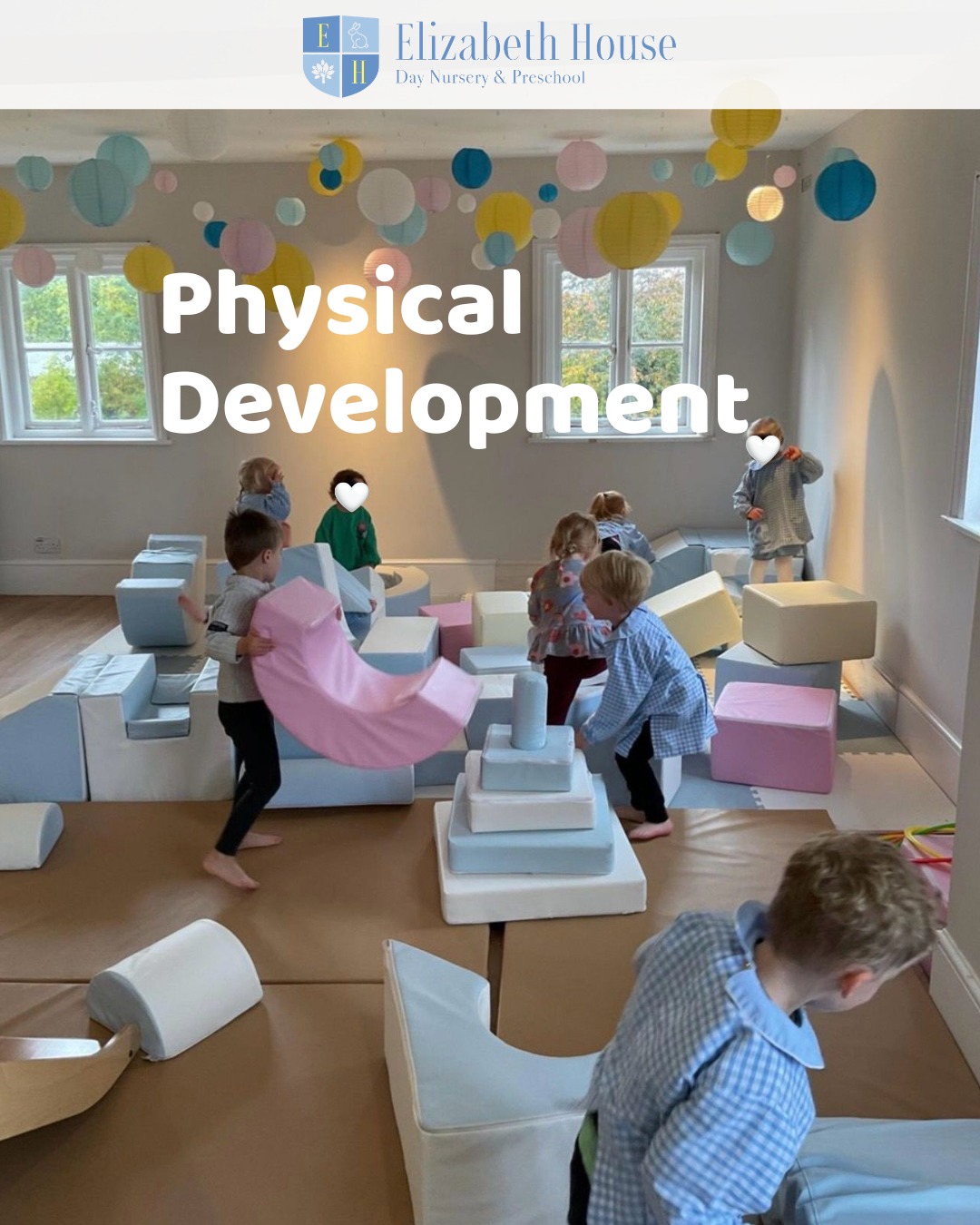 Active play every day!
Physical development is one of the three prime areas of the EYFS. Through climbing, balancing, dancing and active play, children build strength, coordination and confidence in a fun and supportive environment.
#preschool #elizabethhousenursery #nursery #earlyyears #eyfs #wallingford #oxfordshire #physicaldevelopment #activeplay
