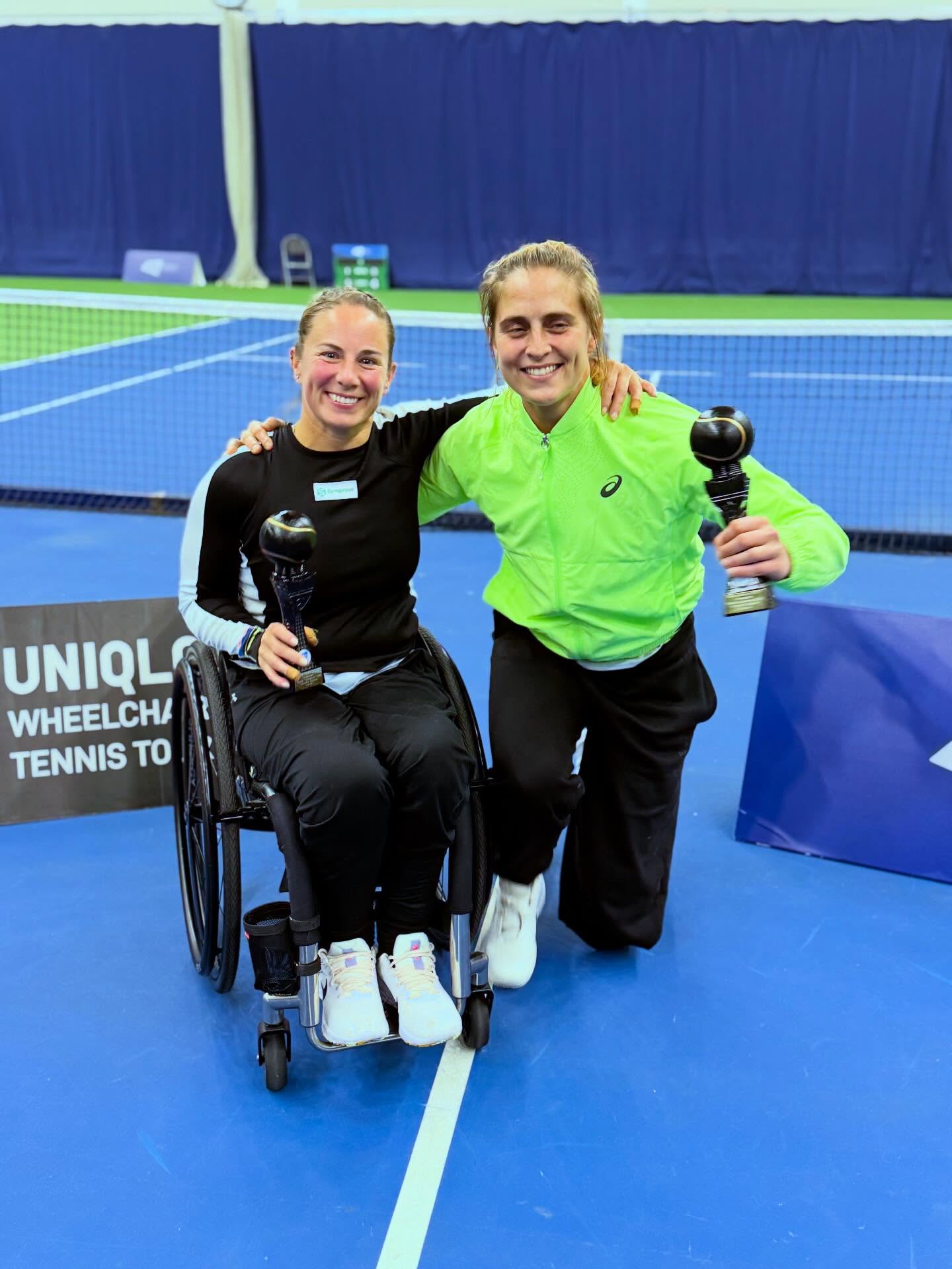 Champions in Bolton 🏆
Thank you @pauline_deroulede for a fun week teaming up again #MF 💪🏼🎾
Also a big thank you to @louisehunt1 and all of her incredible team for bringing the smiles day in day out 😊