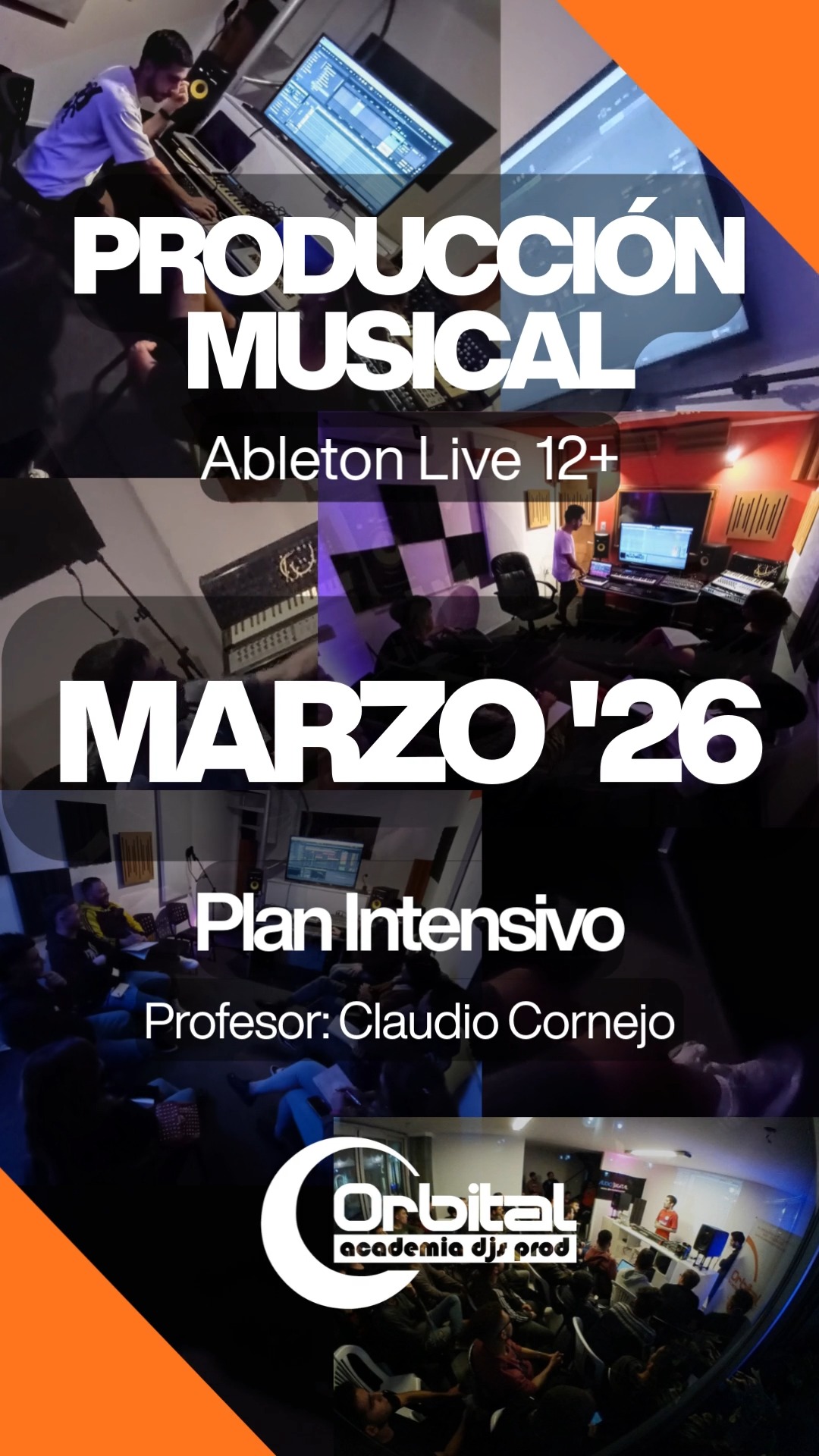 ¿Tu música suena como imaginás? Es hora de llevarla al siguiente nivel.
En Orbital, llevamos casi 20 años formando a los artistas que marcan tendencia. En Marzo 2026, queremos invitarte a nuestro Curso Intensivo de Producción Musical, diseñado para que tu sonido alcance un estándar profesional definitivo.
Duración: 10 clases intensivas de 2 horas y media.
Docente: Dictado por el reconocido Claudio Cornejo.
Exclusividad: Cupos limitados (máximo 9 alumnos) para asegurar un aprendizaje personalizado.
Horario: Tarde/Noche.
Ubicación: Nuestra sede en el Centro.
No dejes pasar la oportunidad de aprender de forma clara y concisa todo lo que necesitás saber. Nosotros sabemos de esto; convertite en el productor que tu música merece. 😊
#orbital #produccionmusical #ableton #claudiocornejo