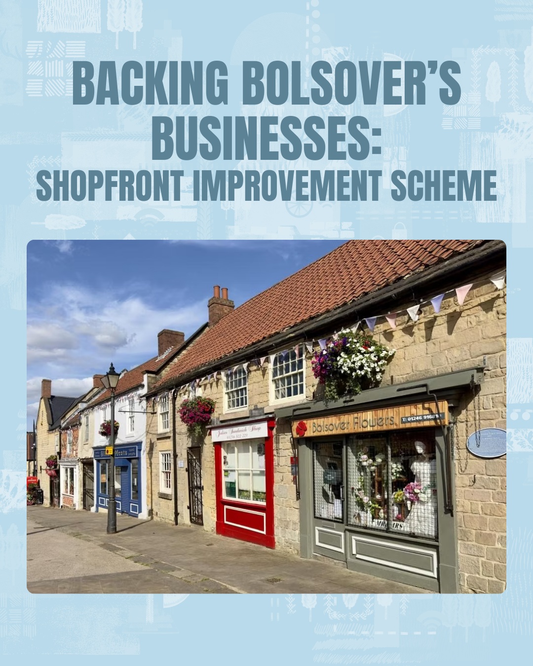 A brighter, more vibrant Bolsover ✨
Bolsover town is getting a boost! Thanks to the Shopfront Improvement Scheme, more high streets are looking fresh, welcoming, and full of character.
This scheme isn’t just about buildings - it’s about creating an inviting space for everyone. Improved shopfronts make our streets feel safer, more attractive, and encourage people to spend time discovering local shops, cafés, and services.
By supporting local businesses to refresh their facades, we’re helping to strengthen the heart of Bolsover, celebrate our heritage, and make the town a place everyone can enjoy.
A vibrant town benefits residents, visitors, and the community as a whole!
Find out more about how Bolsover is being revitalised: Visit our latest blogs via our website
✅ Become a Place Champion and join a network of residents and businesses shaping the future of Bolsover: link in bio
#bolsover #highstreet #community #shoplocal