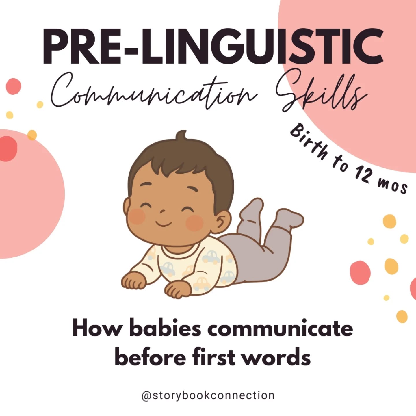 Did you know that communication begins long before first words?
Before children begin to talk, they are developing foundational skills that support speech and language.
Examples include:
• Interacting with caregivers
• Producing and imitating sounds
• Learning to use gestures
• Building listening comprehension
These pre-linguistic skills develop throughout the first year of life and create the foundation for later communication.
Talking to your baby, narrating everyday routines, reading books, and engaging in playful back-and-forth interactions all support speech and language development — even if you don’t see immediate results.
Based on LinguiSystems Guide to Communication Milestones (2012).