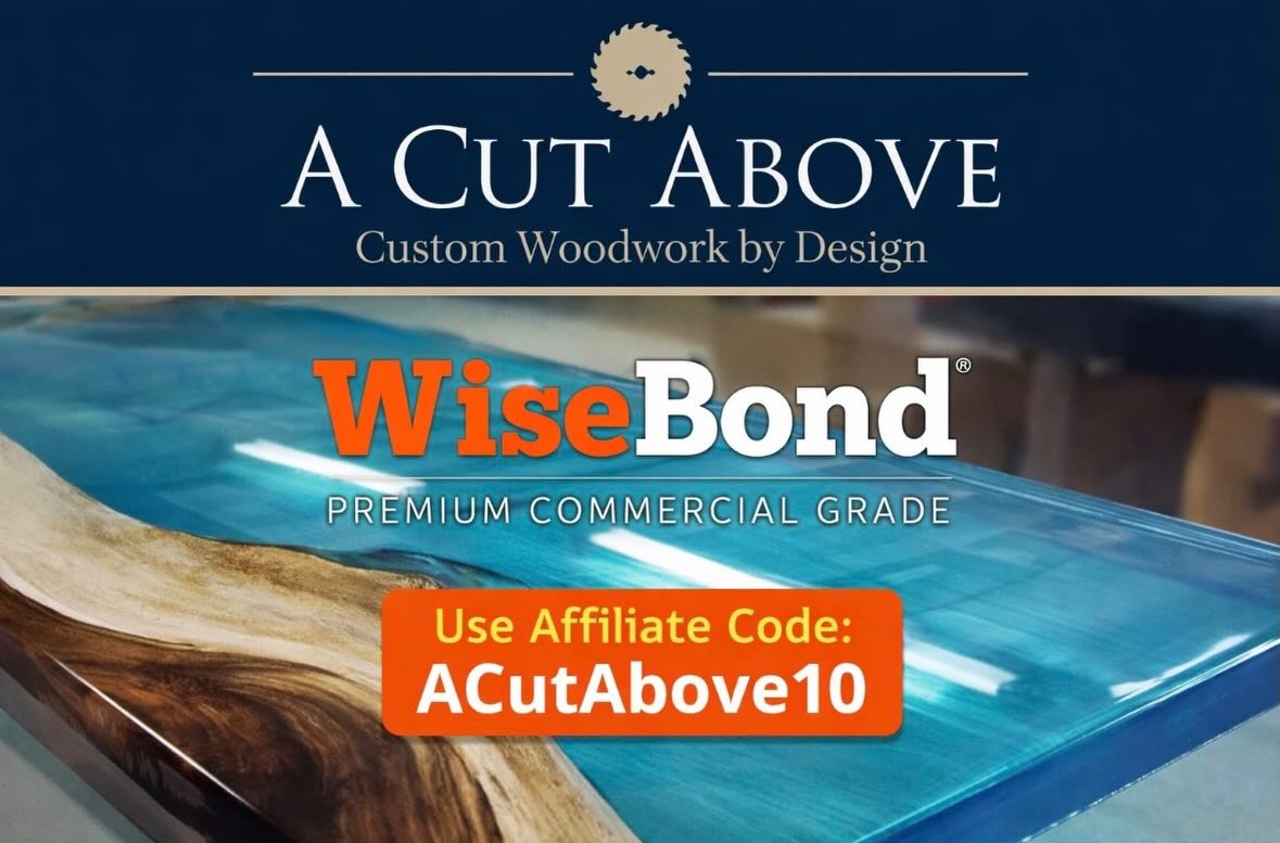 👀 So… WiseBond Epoxy slid into our DMs.
They asked a pretty fair question:
“Why have you used other brands in some of your builds?”
And honestly? We respect that.
We don’t just grab a product and hope for the best. Around here, we test. We push limits. We pour big. We pour bold. We pour projects that most people wouldn’t even attempt.
So we took a deep dive into everything — performance, predictability, cost on large-scale builds, consistency, and long-term durability.
We’re getting closer to something exciting.
We’re in conversations about potentially using WiseBond Deep Pour & Table Top Epoxy exclusively in all of our future epoxy builds.
In the meantime…
If you want to pour like us…Create like us…Build like you actually mean it…
We’ve got something for YOU.
🔥 Use code: ACutAbove10
at checkout on WiseBond’s site and score a significant discount on their materials.
Simple. Easy.
Happy pouring. Tag us in your projects.Push your limits. And as always…
Stay A Cut Above the rest. 💪#customwoodworking #customwood #deeppourepoxy #epoxy #fyp