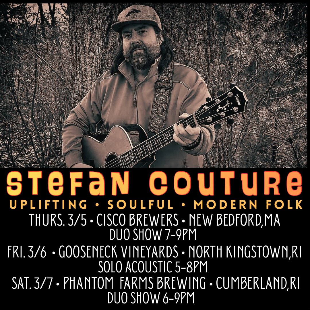 ✨This Week✨ Thursday 3/5 @ciscokitchenbar • New Bedford,MA 7-9 DUO SHOW✨ Friday 3/6 @gooseneckvineyards • North Kingstown,RI 5-8pm SOLO ACOUSTIC ✨ Saturday 3/7 @phantomfarmsbrewing • Cumberland,RI 6-9pm DUO SHOW✨
#rhodeisland #rhodeislandevents #newenglandmusic #rhodeislandlife #livemusic