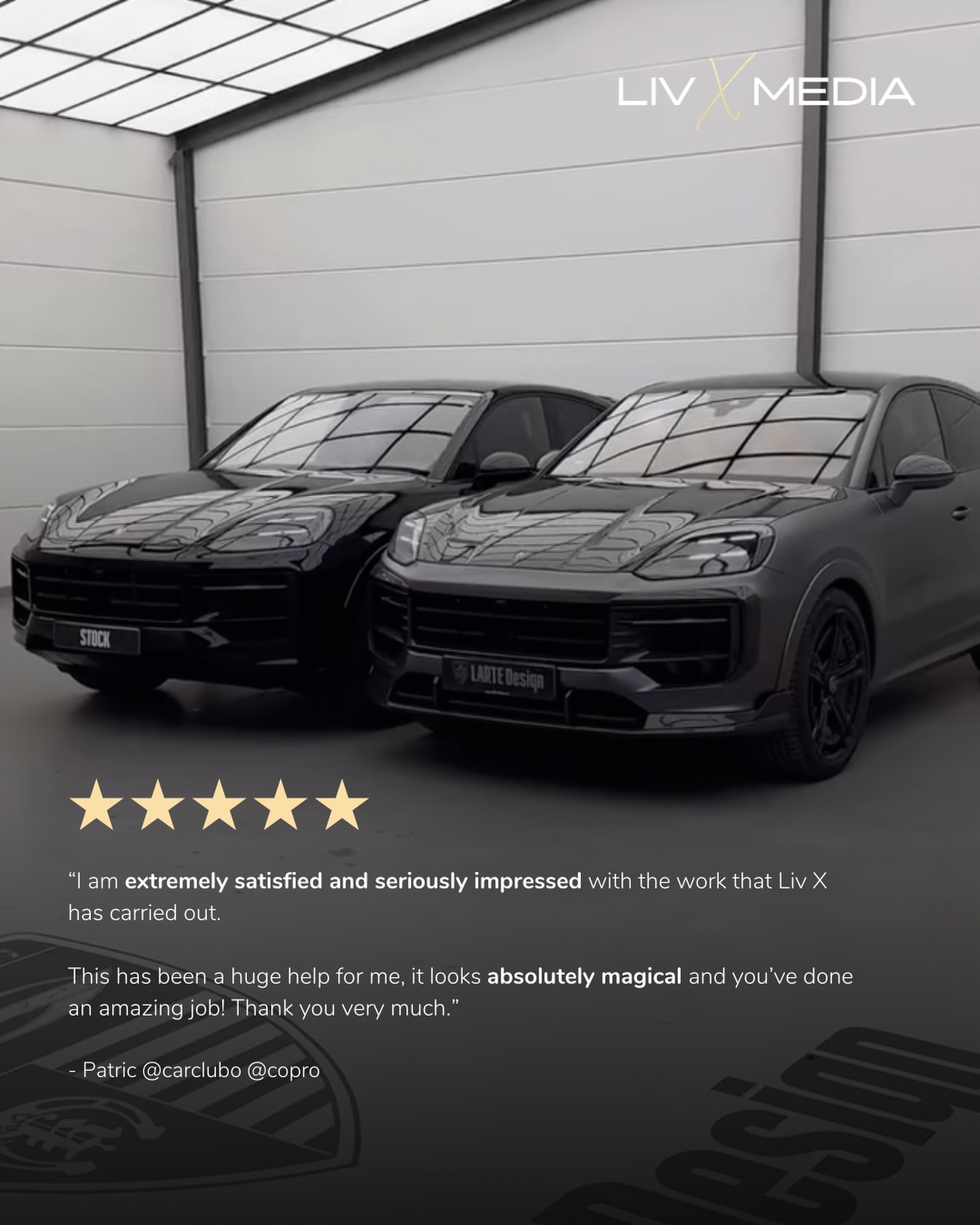 A pleasure working with you @carclubo ❤️🔥
Thank you for your kind words Patric 🙏🏻
We are the creative agency you’ve been searching for:
• Web Design
• Branding & Logo Design
• Content Creation
• Social Media & Marketing
• Print Design
We work closely with you to create your vision whilst authentically representing your brand.
Contact enquiries@livxmedia.com, DM us today or check livxmedia.com for more info.
#webdesign #graphicdesign #newwebsite #wixstudio #marketingagency