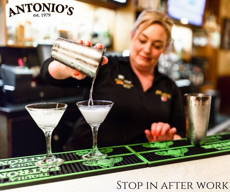 EMPLOYEE SPOTLIGHT! 🍾 If you’ve ever pulled up a seat at the bar at Antonio’s Italian Restaurant, chances are you’ve met Monica — and if you have, you definitely remember her. Monica has been part of the Antonio’s family for 25 years, and in that time she’s built a reputation as the best bartender in town, with a loyal crowd of regulars who come in just to see her.
When she’s not mixing drinks and making guests feel like family, Monica loves spending her time cheering on her sons at their baseball games. And if you’ve ever sat at her bar long enough, you’ve probably heard all about her other two kids — her beloved St. Bernards, who she may or may not love more than most humans (don’t take it personally 😉).
We are incredibly lucky to have Monica behind the bar and so grateful for the years of dedication, personality, and heart she brings to Antonio’s every single day.