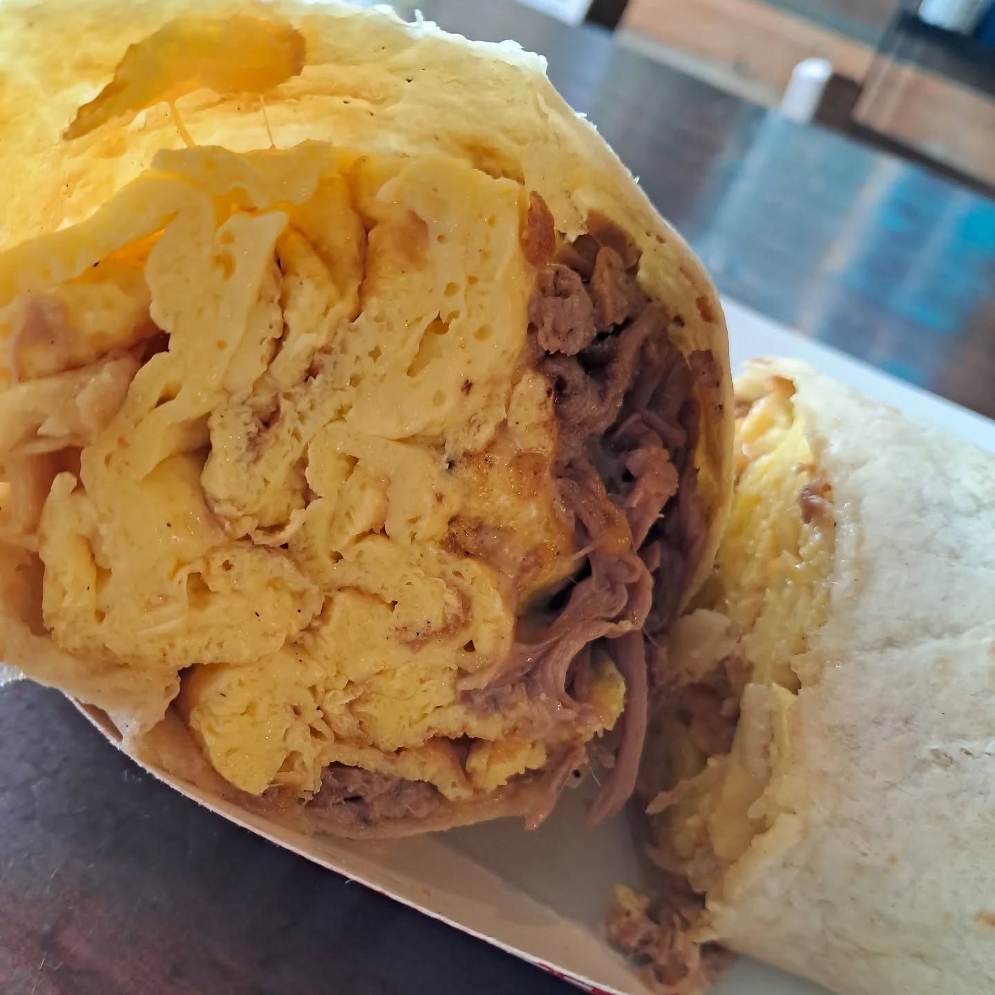 Remember to see your friendly local @yomuchacho when you need a freshly prepared, hunger destroying, delicious burrito 🌯 I stopped in recently and went with the delicious and alliterative brisket breakfast burrito and really enjoyed the huge quantity of fluffy eggs and that brisket hit. Oh and then I got a coffee to go because yeah they do that too.