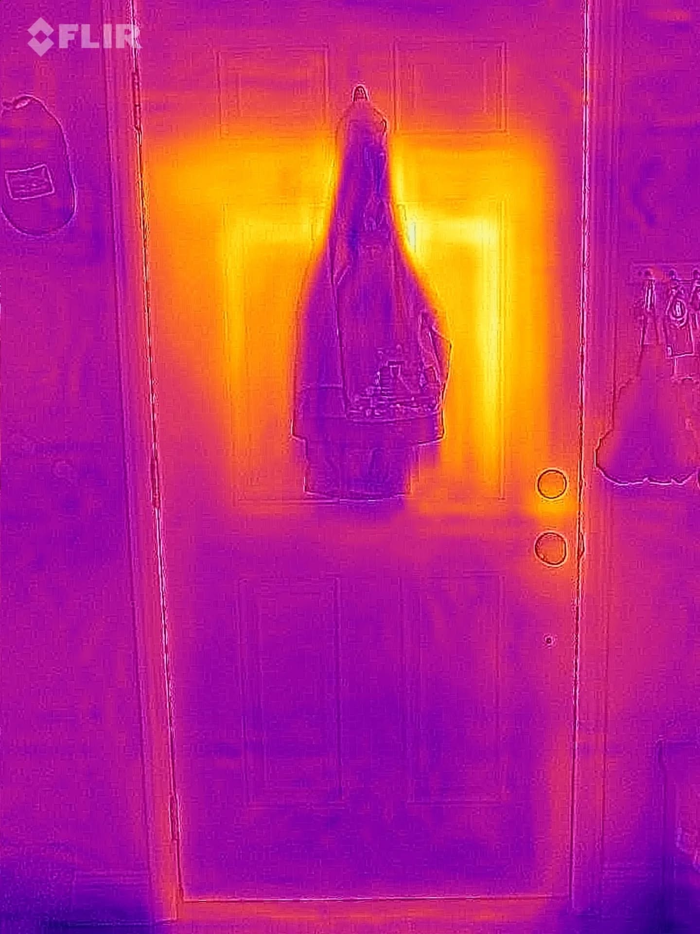 When the sun hits… the thermal camera tells the story.
This is a steel front door from yesterday’s inspection.
Half of the door was in direct sunlight. The other half was shaded.
The thermal image clearly shows the temperature difference across the surface.
Steel doors typically have low insulating value, and when exposed to direct sun, they can transfer heat into the home much more easily than fiberglass or insulated composite doors.
Not a defect — just physics.
If comfort and energy efficiency are priorities, upgrading to a better-insulated door and ensuring quality weatherstripping can make a noticeable difference.
Thermal imaging doesn’t guess.
It verifies.
— Vigilant Inspection
Serving Pleasanton and the greater Bay Area
#HomeInspection #ThermalImaging #EnergyEfficiency #PleasantonCA #TriValleyRealEstate InspectorLife