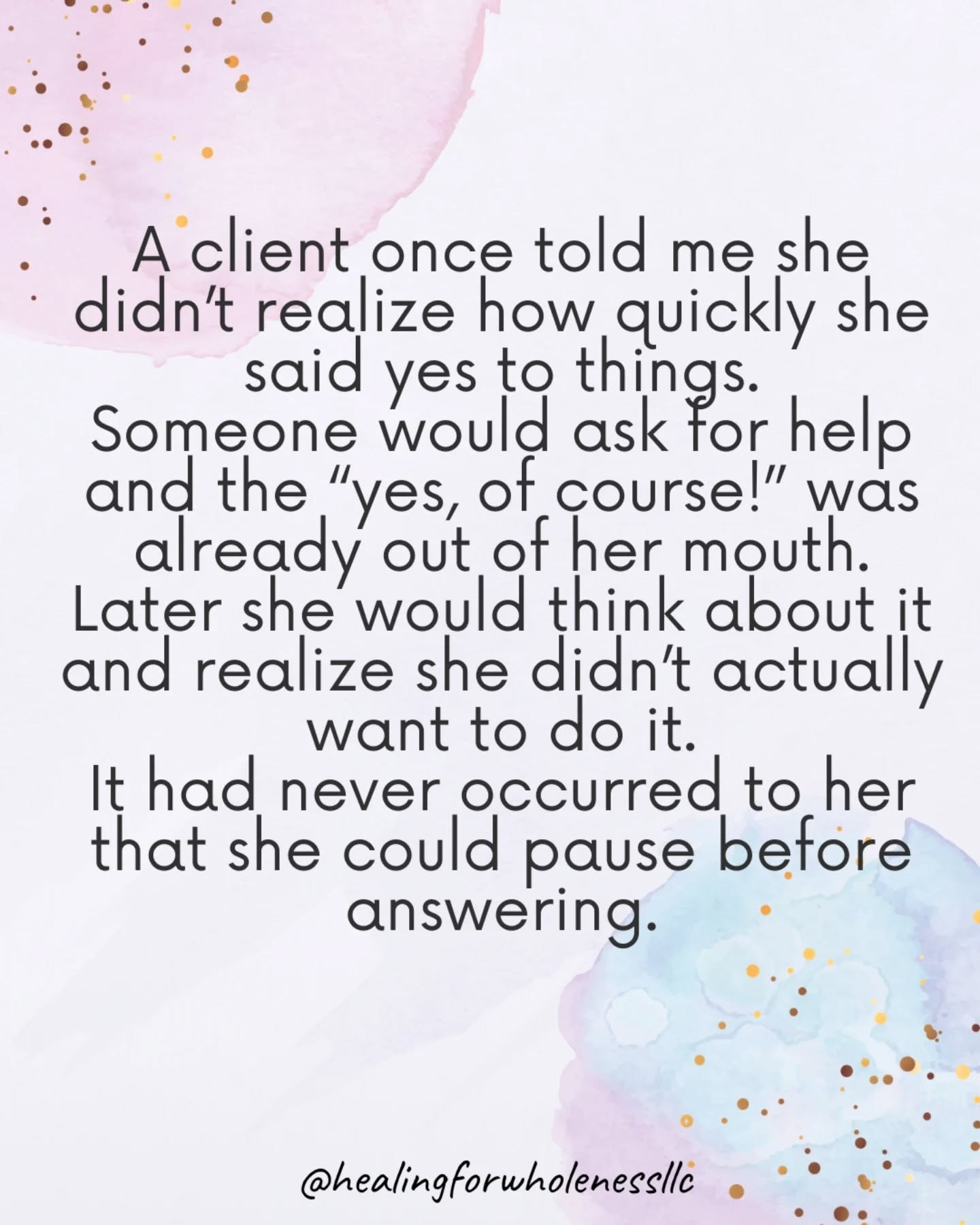 Some responses become so automatic that they happen before a person has time to check in with themselves.
Many of the women I work with describe this experience. Someone asks for help and the answer comes out immediately. The conversation moves on and only later do they notice a feeling in their body that suggests they did not actually want to agree.
When we slow the moment down in session, they often realize something surprising. There was no moment where they asked themselves what they wanted- The response simply appeared.
For people who have spent years accommodating others, the idea that there could be a pause between being asked and responding can feel unfamiliar at first.
That pause is often where new choices begin.
#overfunctioning
#peoplepleasing
#blackwomensmentalhealth
#traumainformedtherapy
#highfunctioninganxiety