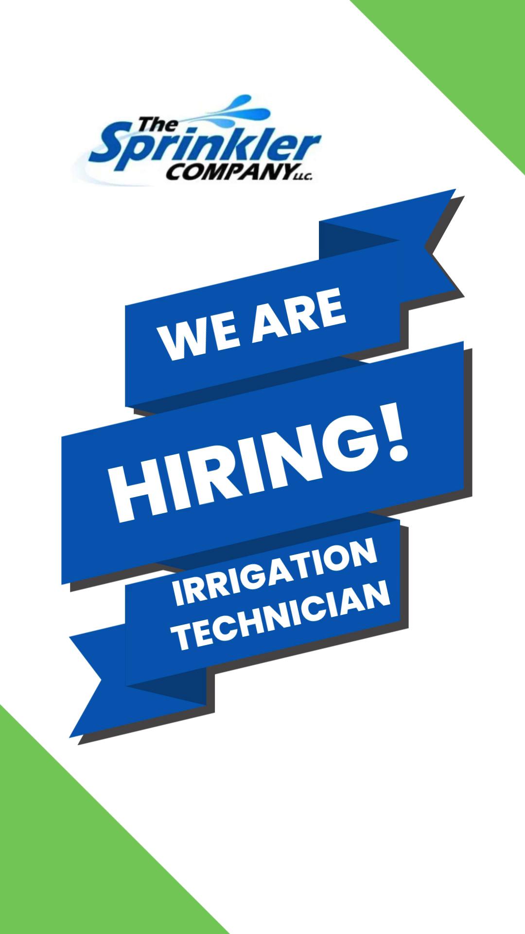Now Hiring: Full-Time Irrigation Technician
Seeking a skilled technician able to repair/install irrigation systems, troubleshoot issues, program controllers, handle backflow work, and perform winterizations. Must be professional, reliable, comfortable working outdoors, and confident communicating with homeowners.
Hourly Pay at industry-standard rates based on experience. Overtime & Weekend work available. Health, Dental, Vision Benefits. 401k.
Experience & valid driver’s license required.
If you take pride in your work and show up ready to go, we want to hear from you!
Apply today at contactus@thesprinklerco.com
#IrrigationTechnician #IrrigationJobs #LandscapingJobs #TheSprinklerCompany