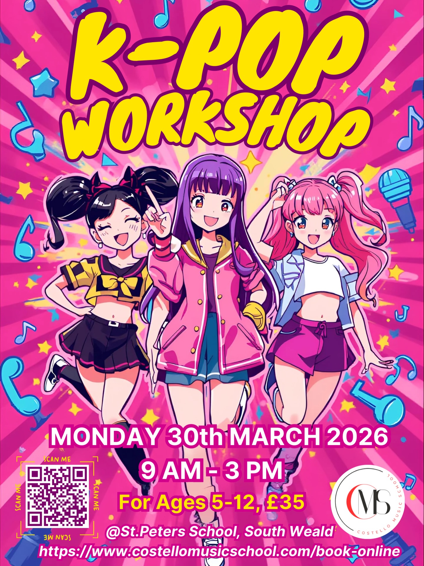 Our next workshop… places available now via our website.
www.costellomusicschool.com/book-online