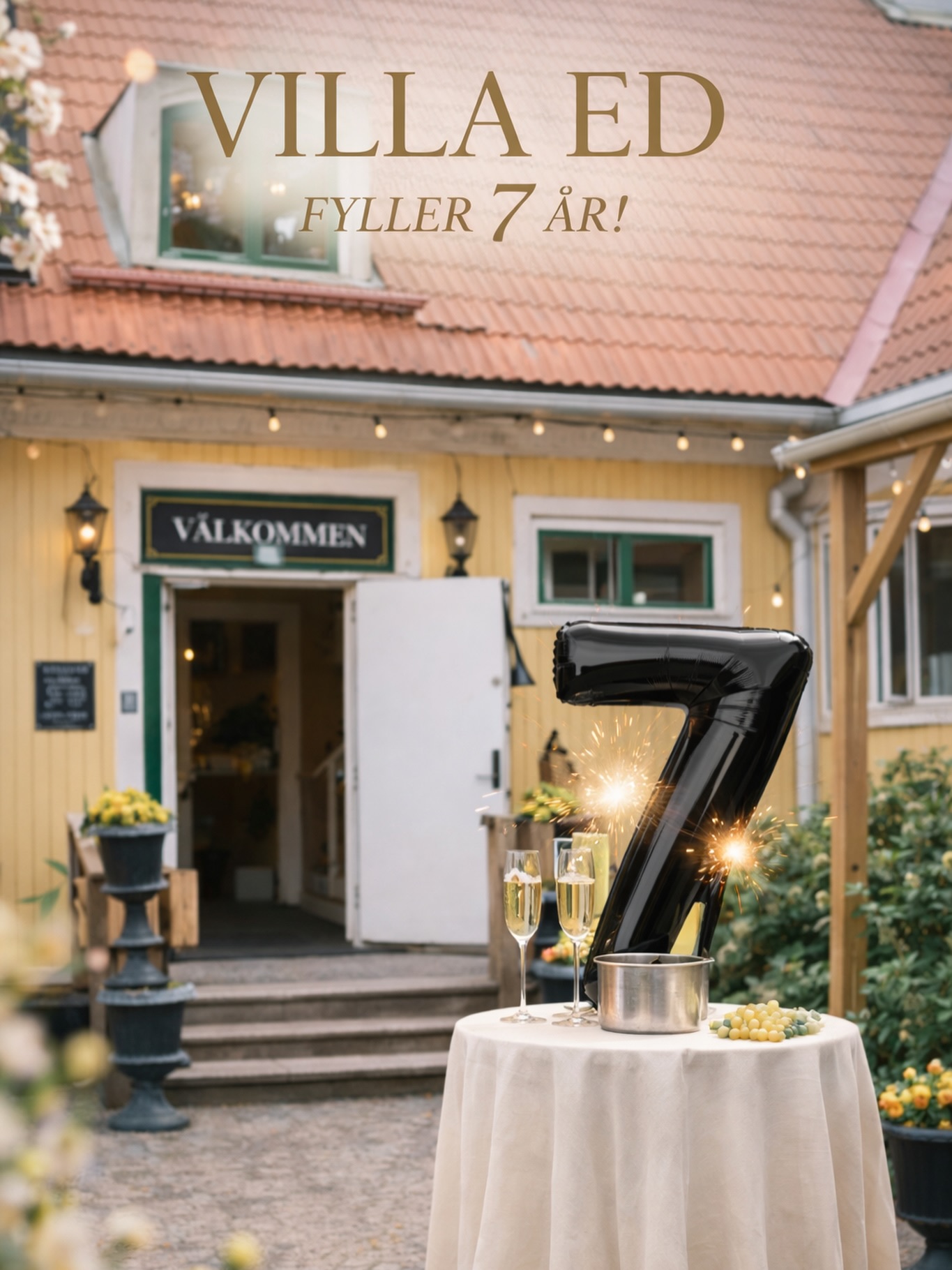 VILLA ED FYLLER 7 ÅR och det vill vi fira med er! 🖤
Fredag 13 mars kl. 11–19 bjuder vi in till 7-årskalas på villan. En dag fylld av härlig stämning & fina erbjudanden.
Kvällen fortsätter med bubbelbingo (förbokning krävs) 🥂
Alla som handlar hos oss mellan kl. 11–19 får en lott 🎁 Skriv ditt namn + telefonnummer på vår lista så är du med i utlottningen.
Vinnarna dras tisdag 17 mars och erbjudanden & priser presenteras 28 februari, håll utkik!
Vi längtar efter att fira 7 fantastiska år tillsammans med er 🖤
Vi på Villa Ed
Inredningsbutik @villaedinredning
Klädbutik @villaed_by_glozzy
Café & Bistro @cafevillaed
Frisörer @villaed.frisorerna
Injektionsbehandlare @beautylin.se
Kroppsvård & Massage @lindaholtzkroppsvard
Inemotion Psykologi @inemotionpsykologi
Keramik @lerkallan
Skulpturskogen Villa Ed