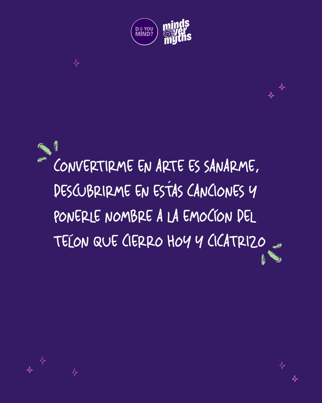 Art is powerful! It helps us find ourselves, transform into better versions of who we are, and help as heal along the way.💚
What do you think? What role does art play in your healing journey? Tell us in the comments below 🤩👇
#mindsovermyths #mhambassadors #DoYouMind #erasmusplus #songwriting