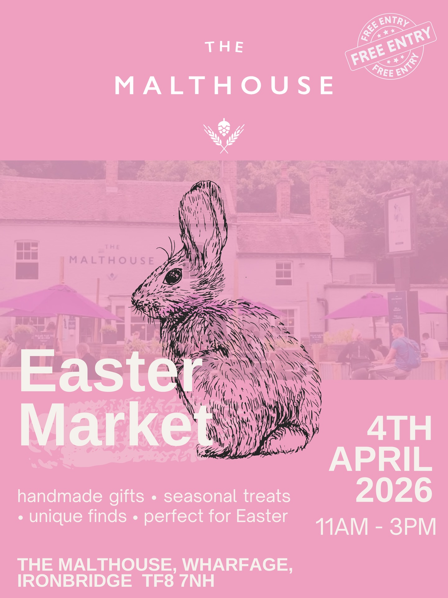 Easter Market at The Malthouse
📍Ironbridge, TF8 7NH
📅 Saturday 4th April
🕚 11am - 3pm
Join us for a relaxed day with a lovely mix of independent makers and small businesses.
You’ll find handmade gifts, seasonal treats and plenty of unique finds - perfect for Easter.
Pop along, have a browse and support local 💛
#easter
#craftfair
#ironbridge
#themalthouseironbridge
#bijoux_events_ltd