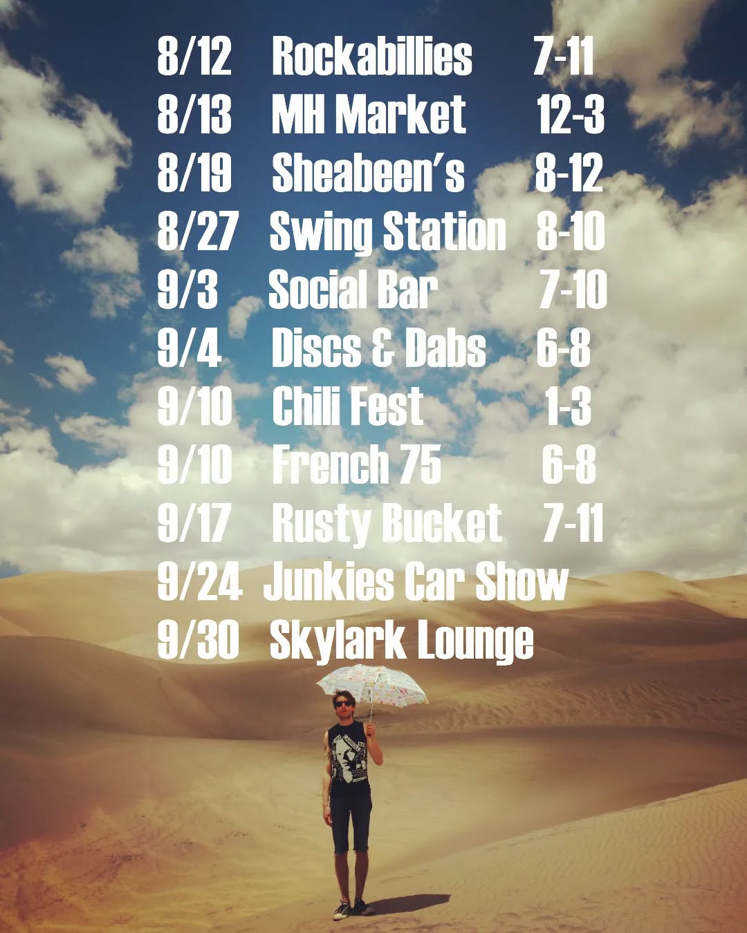 summerz been hot n we ain't done yet
...
..
.
#HotGigSummer #JazzCigarettes #TwangGuitar #CountryJazz #JazzGuitar #DenverMusic #Southsidefizz #DiveBarStars