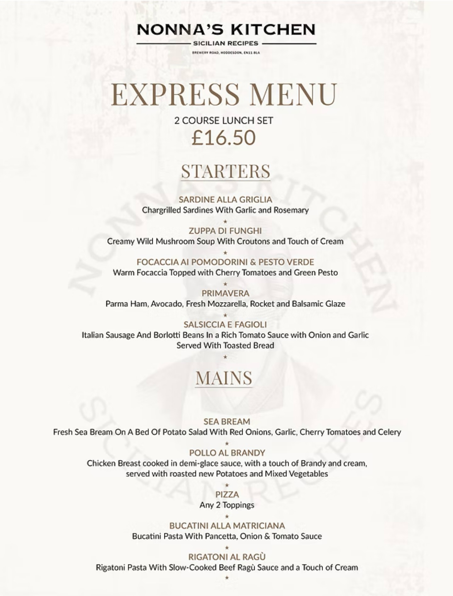 It’s Monday 🥳 enjoy our 2 course express menu Monday-Friday 12-4pm 🍽️