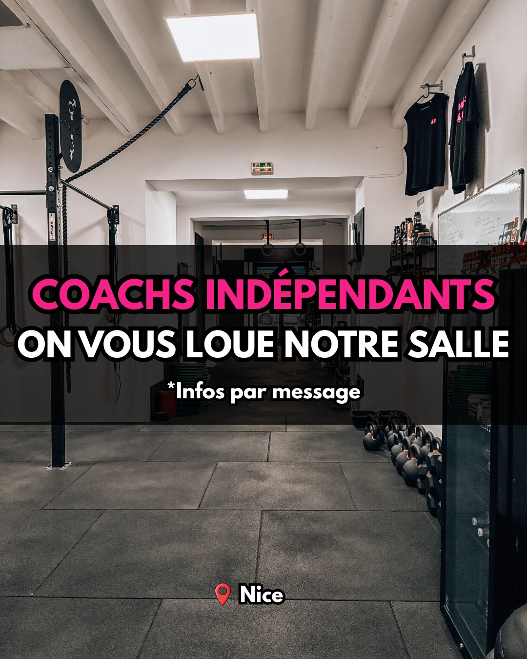 On vous loue notre salle 💪🏻
Notre salle est entièrement équipée, idéale pour coachs indépendants, small groups ou entraînements personnels
Nos Créneaux disponibles en semaine :
➡️ 10h00 - 12h00
➡️ 14h00 - 17h00
Notre espace est fonctionnel et propre
➡️ Matériel complet (rack, barres, poids, cardio, etc.)
➡️ Accès facile et stationnement à proximité
➡️ Ambiance conviviale
*Location flexible à l’heure ou au créneau
Tu peux nous contacter par message pour plus d’informations et pour réserver tes créneaux
#CoachSportifNice #PersonalTrainerNice
#SalleDeSportNice #CoachIndependant
#LocationsalledesportNice
