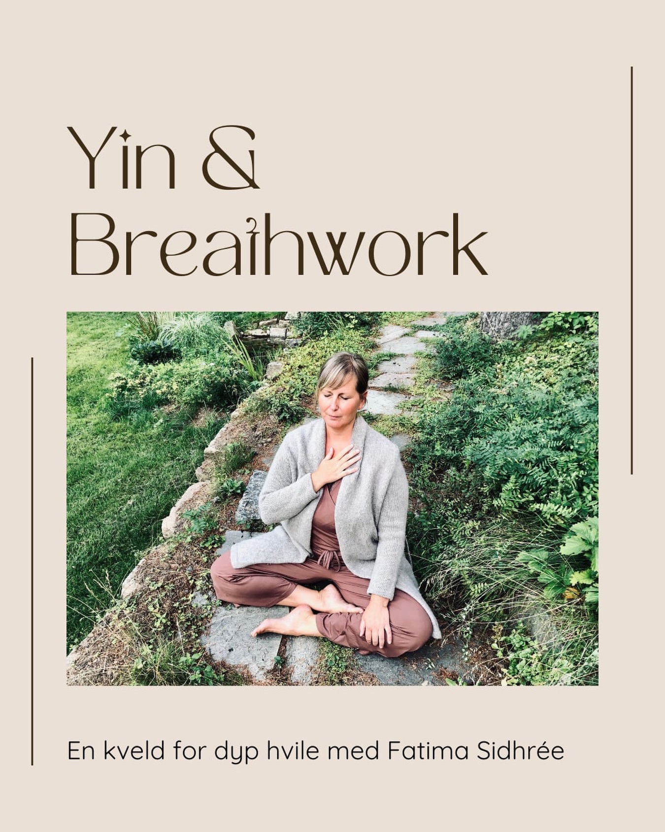 Fredag 6 mars har vi den første av vårens tre kvelder med Yin & Breathwork med @fatima.sidhree
♥️
Kom og nyt en kveld med dyp hvile. Gjennom de støttede yinyogastillingene og dyp pust frigjør du spenninger, stimulerer og roer nervesystemet og åpner deg selv for en dyp avspent tilstand.
♥️
www.osloyoga.no/events