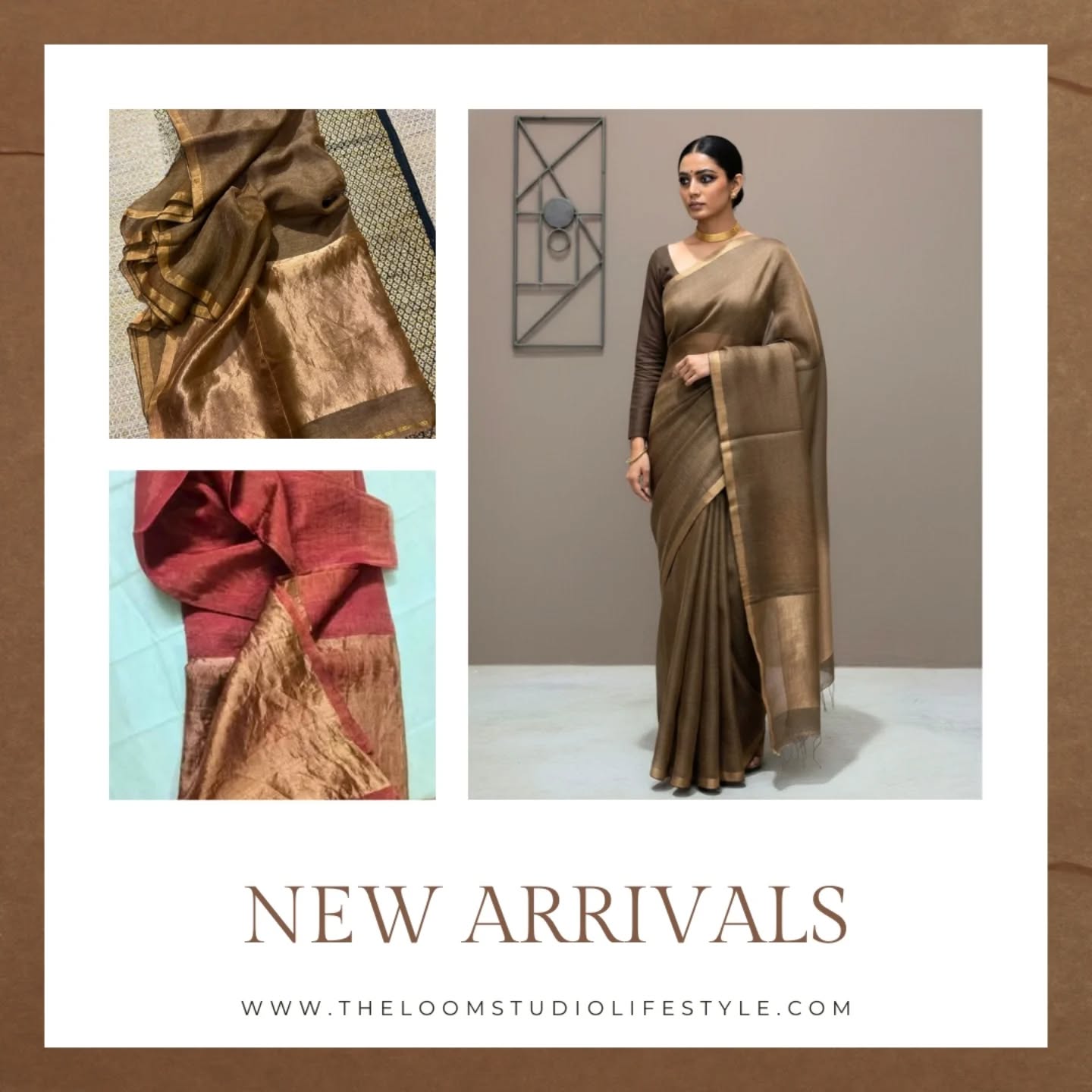 Minimal, but never unnoticed for women who believe subtle is her signature. 🔥
.
.
.
LIVE NOW on website.
( linen saree, handwoven saree, pure tested zari pallu, timeless classic, new launch, the loom studio)
#linen
#sareeindia
#explore
#newcollectıon
#fashionista