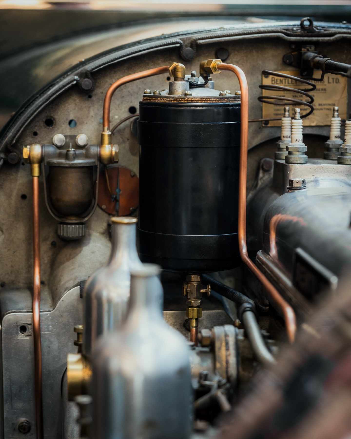 An Auto-Vac system, recently reinstated and installed by our team on this 3 Litre, returning the car to its original specification.
Although the model was designed to run the vacuum fuel feed device, this example had at some point been converted to an electric fuel pump. As part of a programme to restore originality, we reverted the system back to its correct configuration.
With new tanks no longer available, we carefully adapted a reservoir from another vehicle to suit the installation, overhauled the control assemblies and fabricated the required pipework in-house to ensure correct operation. The banjo bolts and fuel sediment trap fittings were also machined by us.
As with all our work, the objective was to deliver a discreet but effective solution, carried out in keeping with the character and integrity of the car.
#Kingsbury #PreWarBentley #Coachbuilt #HistoricEngineering