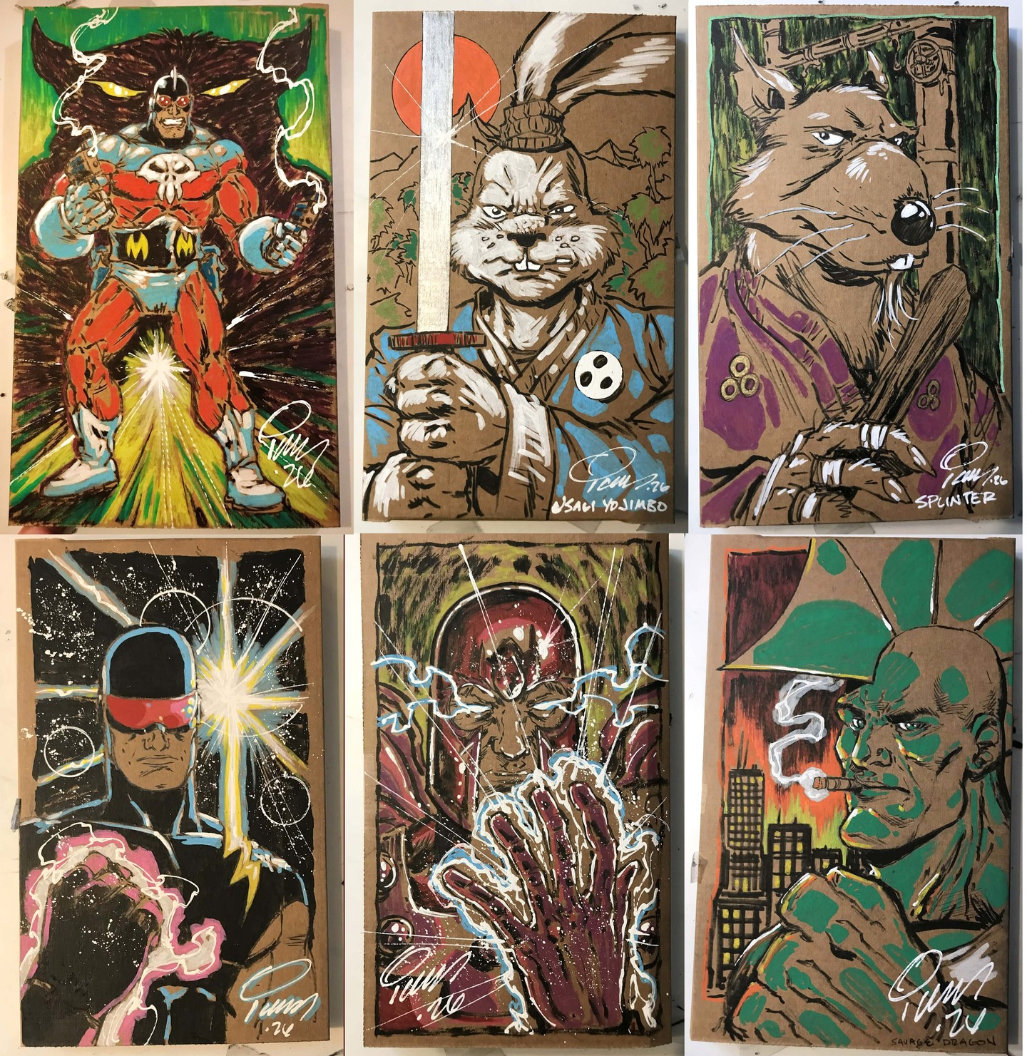 Another batch of box doodles went out today with their accompanying Undersea Hero rewards. Sorry, but I didn't get photos of all of them this time, so some will be a surprise! #comics #comicart #comicbooks