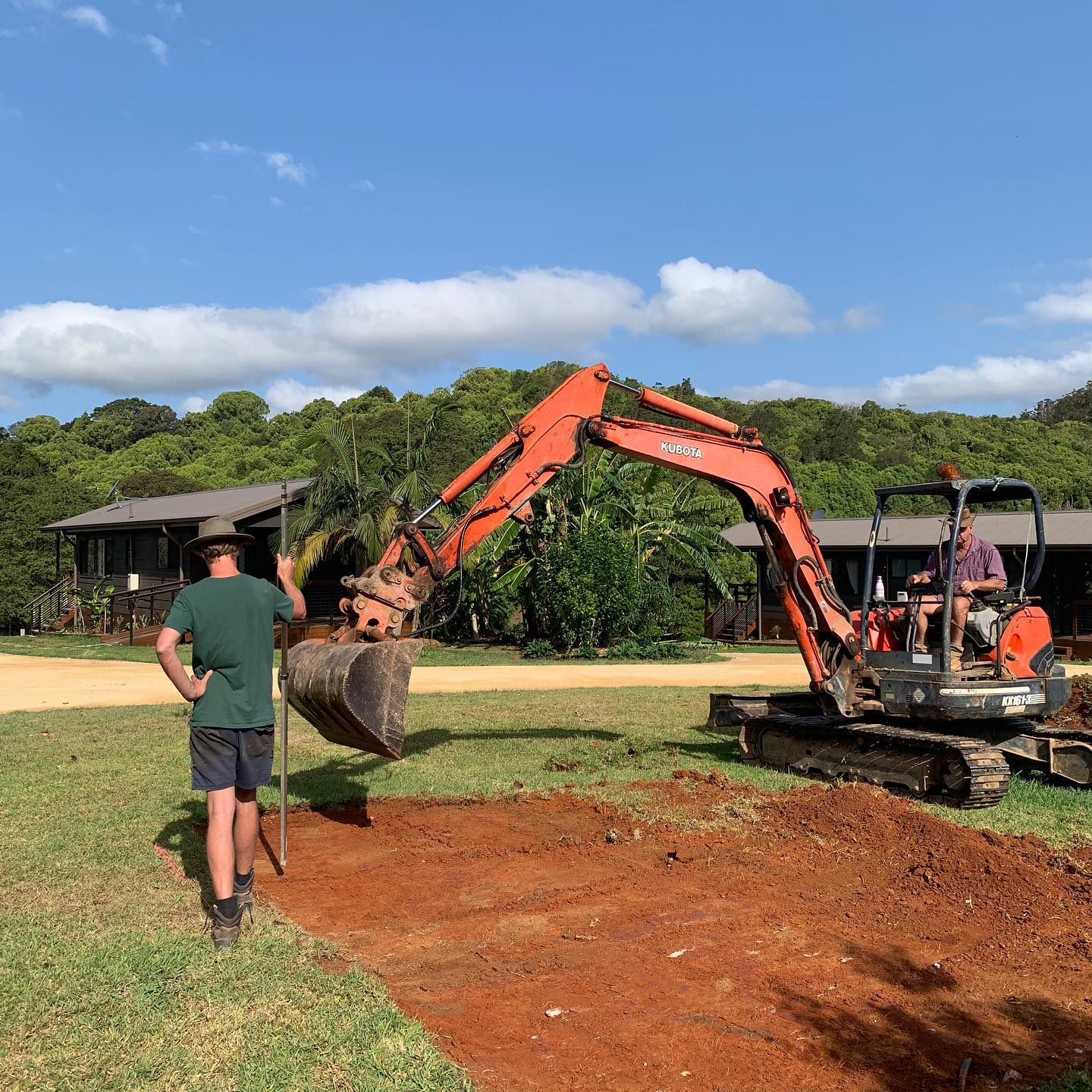 Exciting project coming up! Preparing the site for our new grow tunnel. More yummy organic vegetables for our retreat guests!🥬🥦🥒