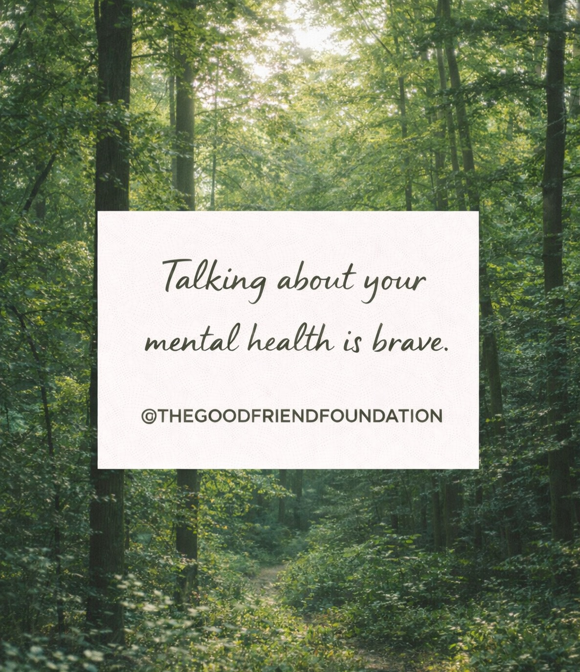 Talking about your mental health is brave.
Hablar sobre tu salud mental es un acto de valentía.