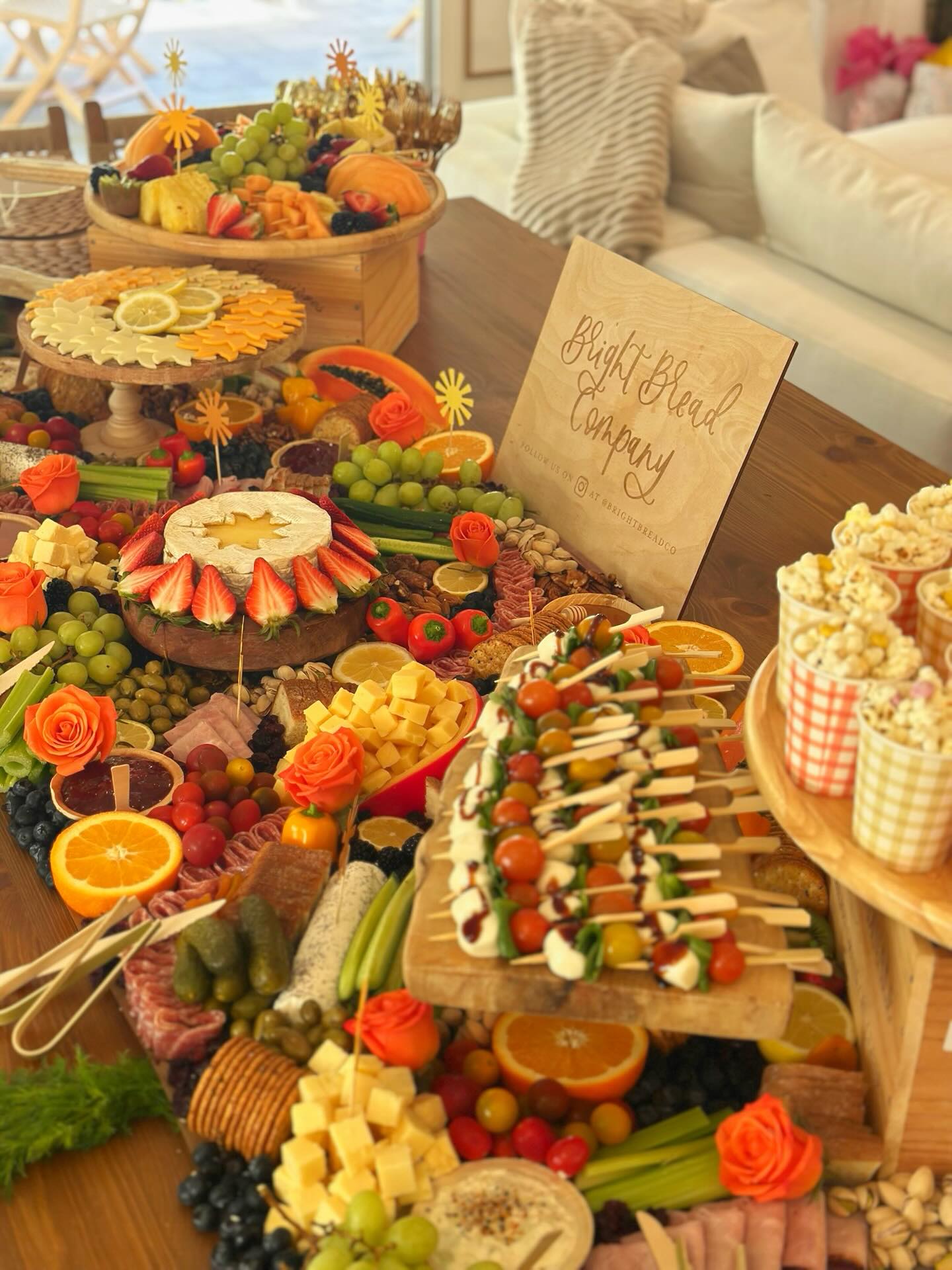 A “First Trip Around the Sun” grazing table ☀️✨ for a first birthday party in Costa Mesa and we are still obsessed with every sunny detail!
We loved bringing this theme to life with:
🍿 Popcorn cups
🍉 A colorful fruit platter
☀️ Sun shapes all around the table
🧀 A sun cutout in our brie cheese
This bright, playful first birthday charcuterie table was the perfect centerpiece for celebrating one full trip around the sun. Themes like this are our favorite to design because every detail can be customized to match the party.
If you’re planning a first birthday party, baby shower, or spring/summer event in Orange County, Los Angeles, or San Diego, a custom charcuterie grazing table is the perfect way to elevate your celebration.
To book your custom grazing table, message us here at @brightbreadco or text (949) 702-2215 to start planning your event.
#costamesaparty #orangecountycatering #orangecountycharcuterie #orangecountygrazingtable #charcuterietable