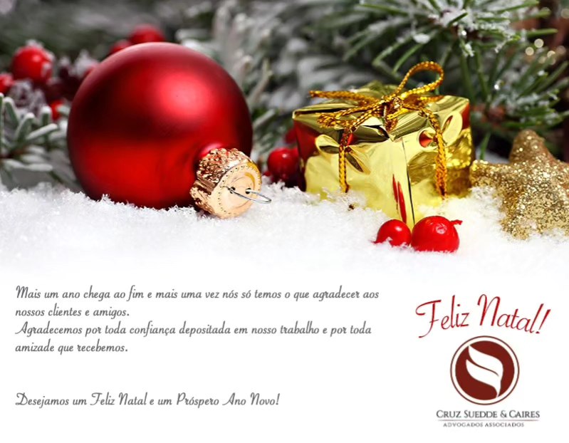 Prezados Clientes e Amigos,
O CSBC Advogados informa que estará de recesso no período de 26/12/2023 à 08/01/2024.
Durante o recesso estaremos atendendo as urgências e prazos exclusivamente pelos canais de WhatsApp (por mensagens) do escritório.
Agradecemos à confiança e parceria em mais um ano que finaliza, ao passo que desejamos um Feliz Natal e Próspero Ano Novo para todos.
Que venha 2024!!