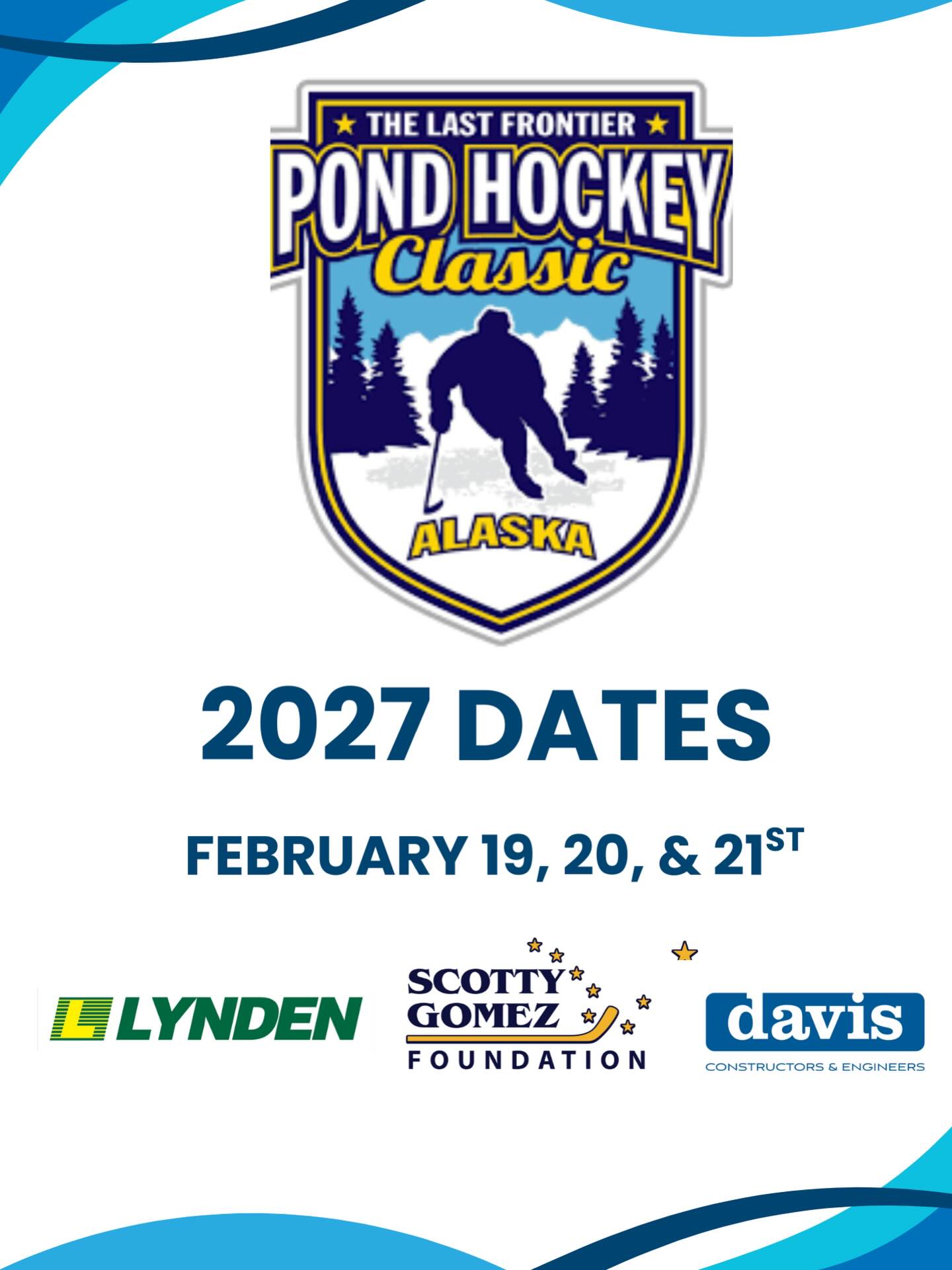 There are lots of people who have been reaching out for dates for 2027 Last Frontier Pond Hockey Classic 🏒
Mark your calendar and schedule your Airbnb now!
Registation will happen at the end of this year. Don’t wait until the last minute to register.
Thank you all for your support! This year’s 2026 Last Frontier Pond Hockey Classic was one for the books!