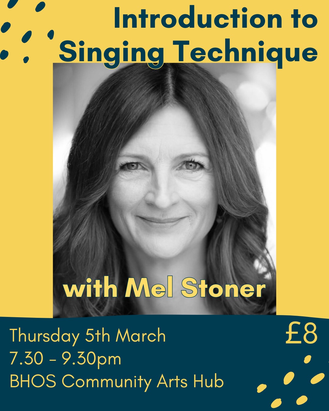 Join us next week for another fantastic workshop, this time exploring vocal technique with @melstonervocals. Open to all levels, this workshop aims to build your confidence with a solid grounding in technique and understanding.
Email claire.lewis@sky.com to book your place!
#singing #vocaltechnique #singingworkshop #bhoscommunityartshub