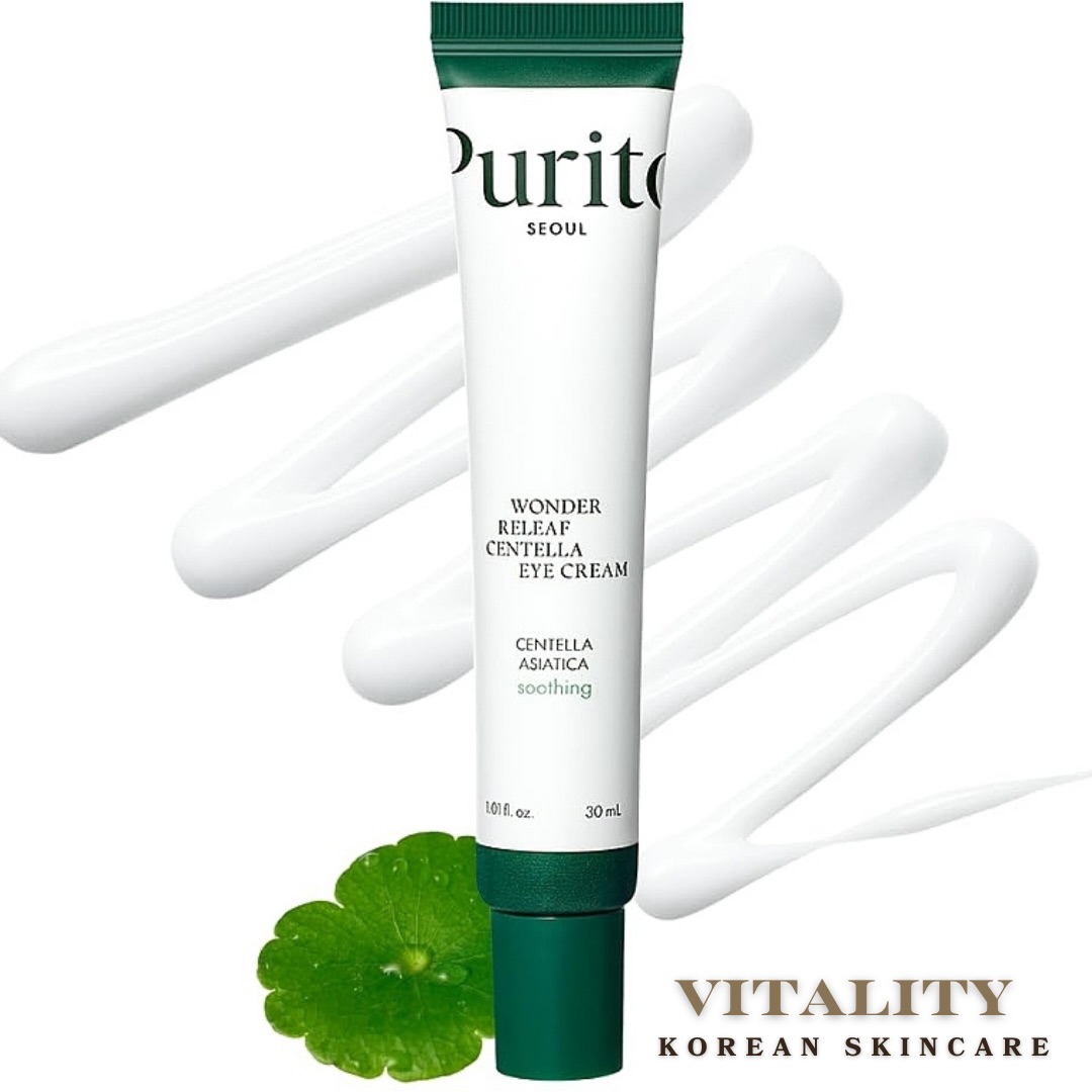 Purito Wonder Releaf Centella Eye Cream is a gentle Korean eye cream that:
• Soothes and calms the delicate eye area with Centella Asiatica (cica). 
• Hydrates and helps retain moisture with sodium hyaluronate and other emollients. 
• Includes peptides to support elasticity and smooth fine lines over time. 
• Is lightweight, fast-absorbing, and suitable for sensitive skin (unscented version available). 
Use a small amount around the under-eye area morning and night. #Vitalityinfusion #Medspa #Kireanskincare ለተጨማሪ መረጃ ፣ እባክዎን በዚህ ስልክ ይደዉሉ +251973777077 ( whats app available)