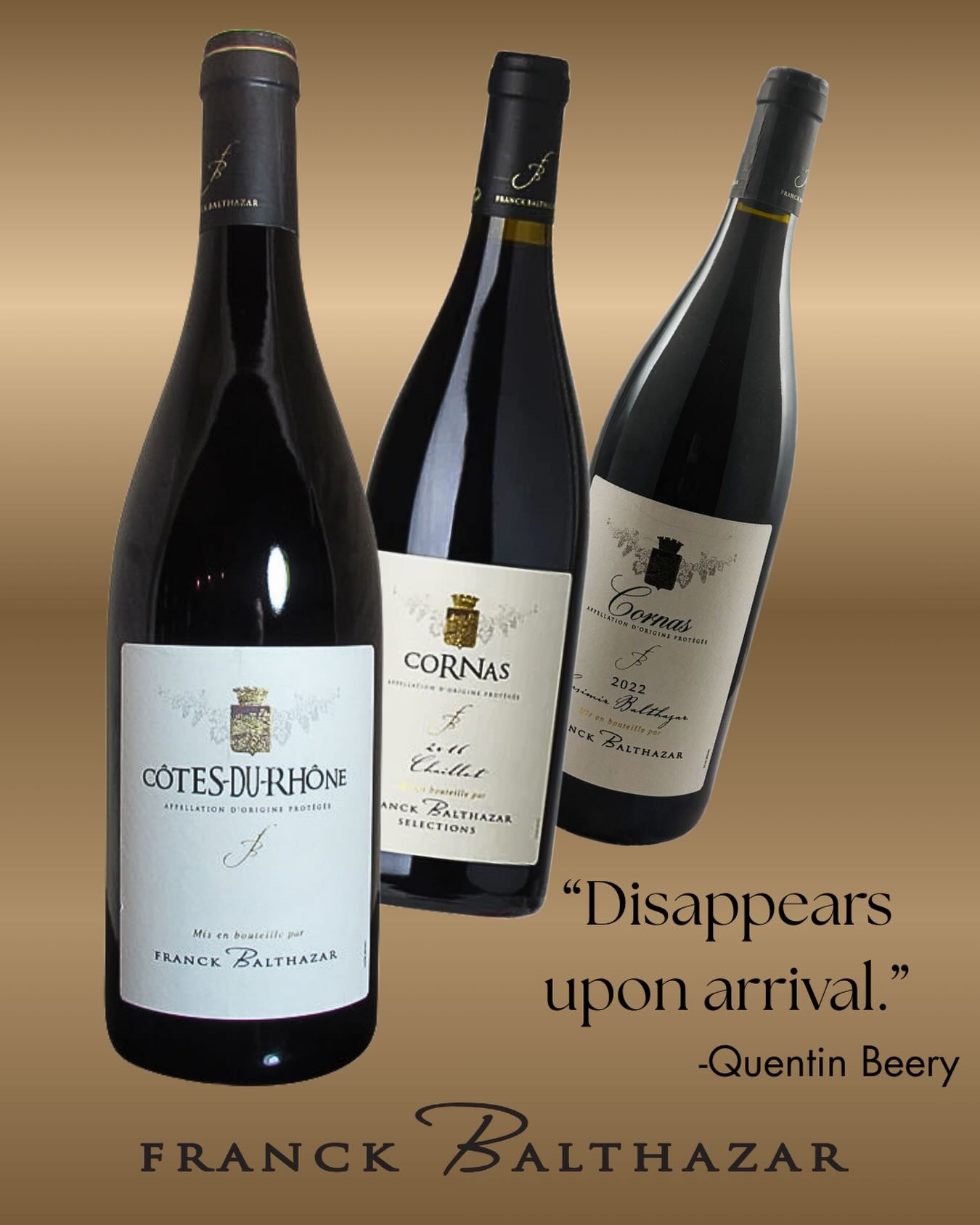 If you haven’t tasted Franck Balthazar’s Cornas wines yet, you’re missing out - according to our sales team, our customers are “screaming about how good it is”. Our SWVA sales rep, Quentin Beery, loves to show off this producer due to its “punch you in the face” flavor profile and its iconic status among those in-the-know. If you want it, grab it, because these organic, age-worthy bottles are anticipated to “disappear upon arrival”! 🍷💨 Call your sales rep to order.
#franckbalthazar
#franckbalthazarcornas
@balthazarfranck
@rarewineco